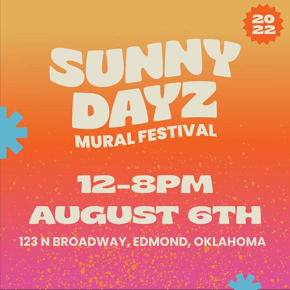 🌞 Hey y&rsquo;all! 🌞 I&rsquo;m soooo stoked to announce that I&rsquo;ll be vending at @sunnydayzmuralfest with @ashleysketchy , @astac.art , &amp; @zoeeandee ‼️ It&rsquo;ll be my first time at Sunny Daze and I can&rsquo;t wait!!! 💕⛅️😎