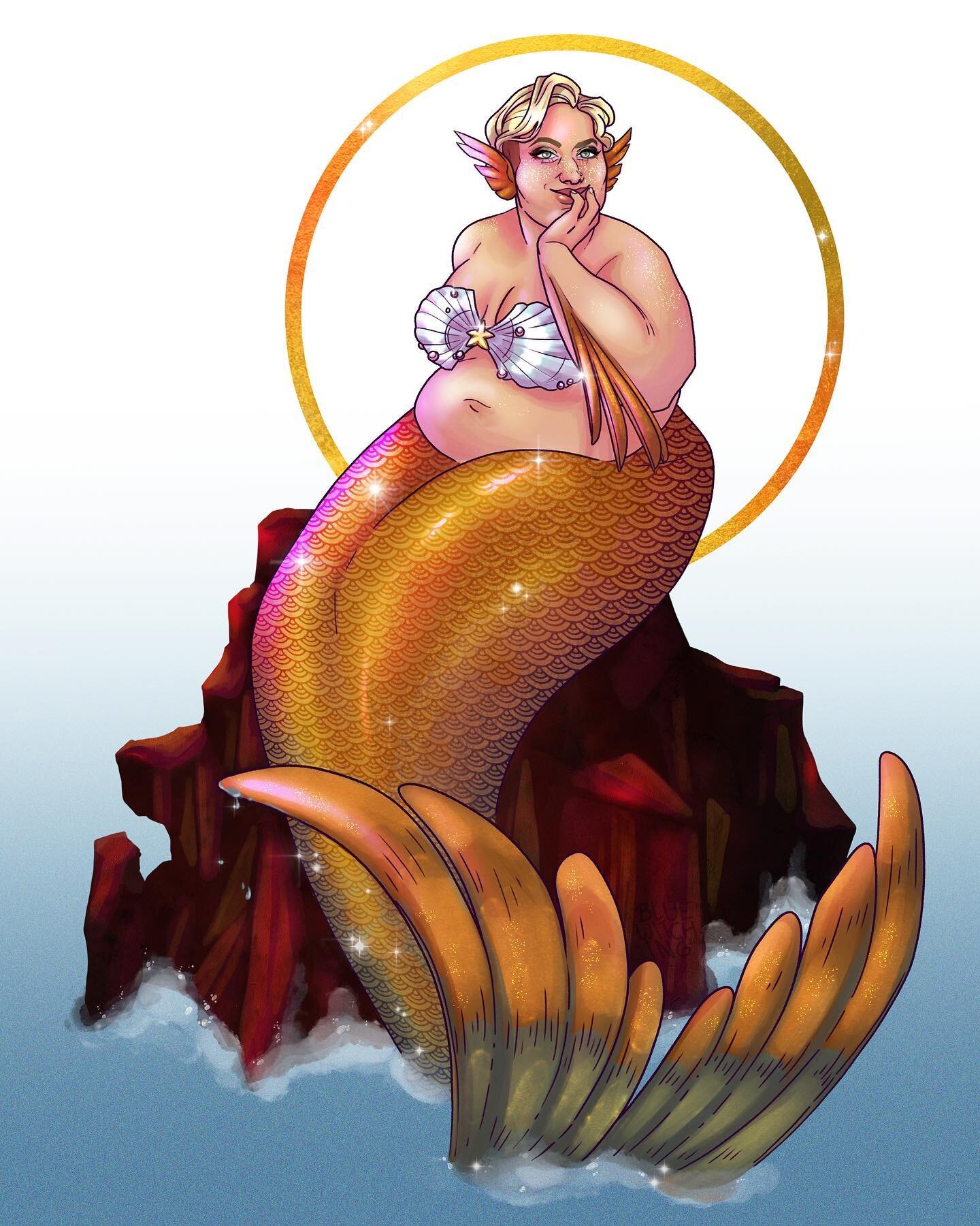A finished commission for the ever-fabulous @macci_roni ! ✨🧜&zwj;♀️ Thanks again for such a fun project!!! 🥳💕