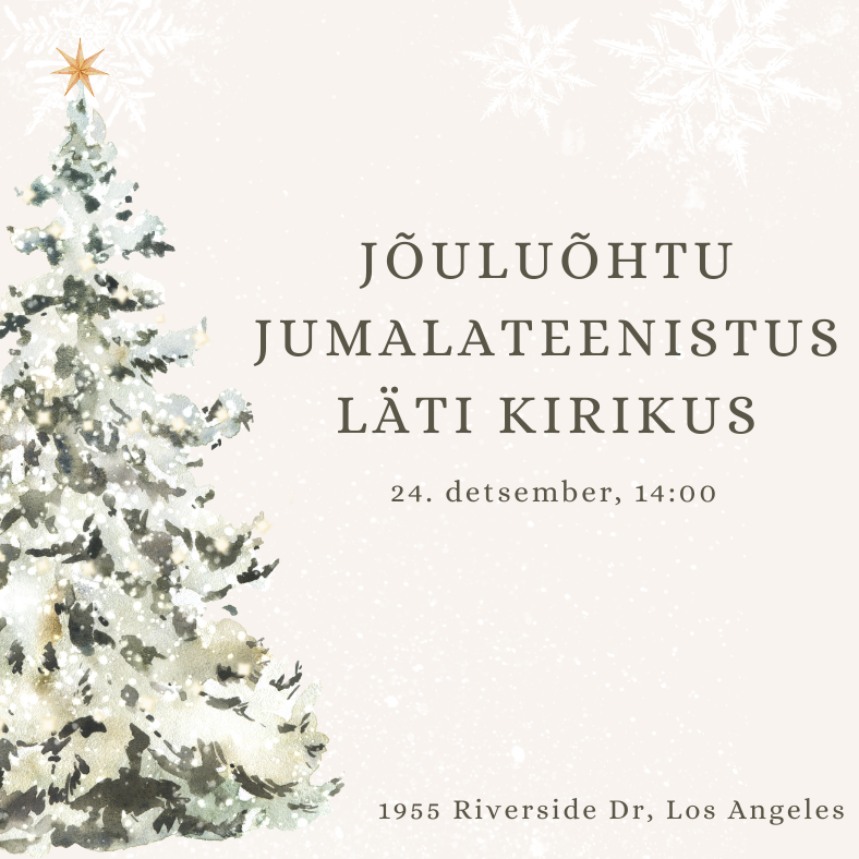Jõuluõhtu Jumalateenistus Läti Kirikus | Christmas Eve Service at the Latvian Church