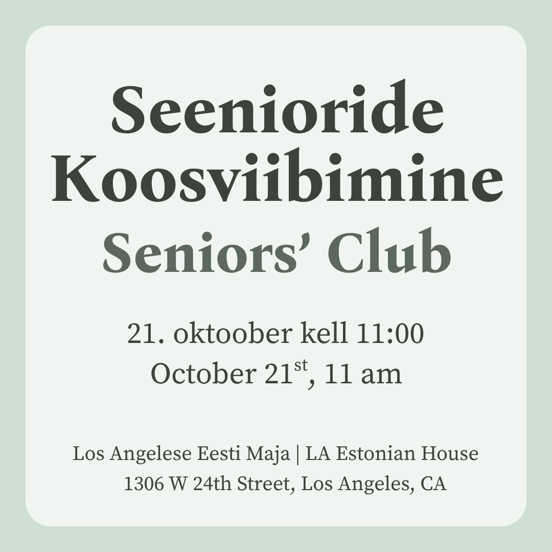 Seenioride Koosviibimine | Seniors' Club