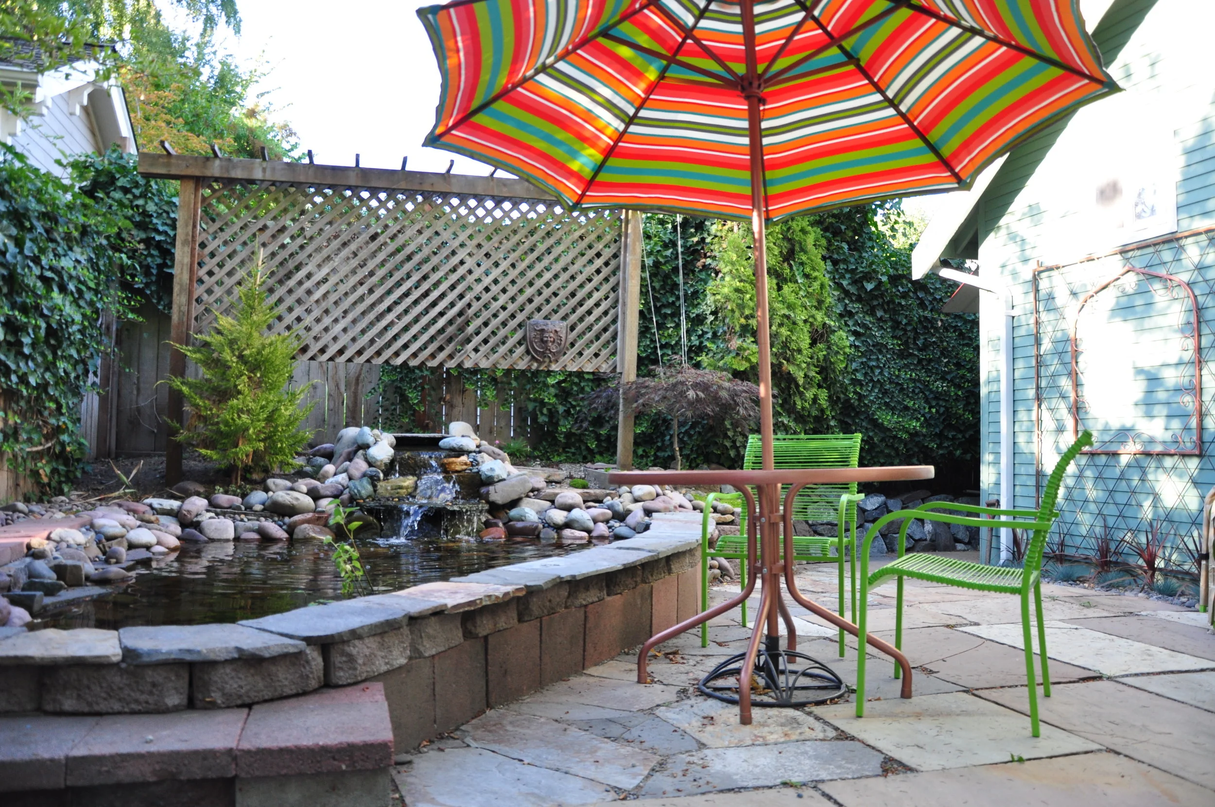  Brian is unusually creative, he converted my back yard and side yard “eyesore” into a wonderful and usable environment. The two water features create an out of city experience! Beautifully done and at a reasonable price. Brian is very personable and