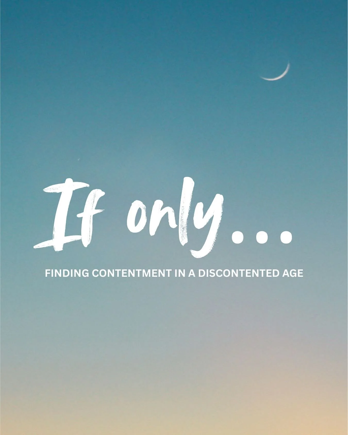 &ldquo;If only I had a better job&hellip; If only my life looked different&hellip; If only things went my way.&rdquo;

We all have our &ldquo;if only&rdquo; moments. But God offers something better &mdash; a lasting contentment that isn&rsquo;t shake