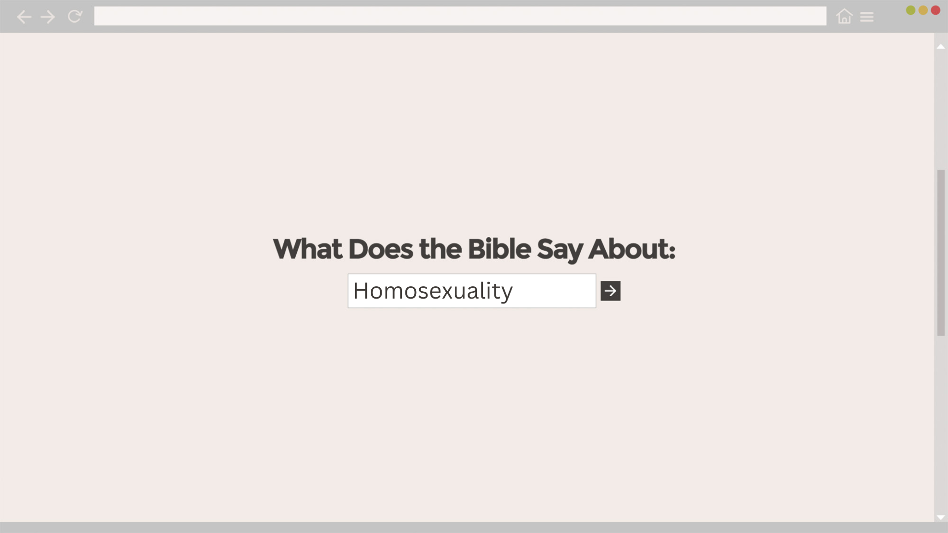 WHAT DOES THE BIBLE SAY ABOUT HOMOSEXUALITY?