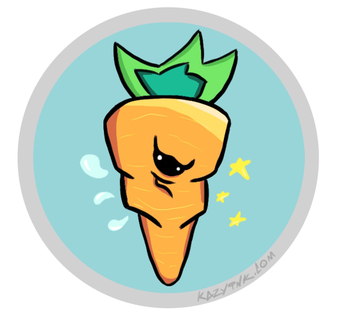 Carrot All sticker 2x2