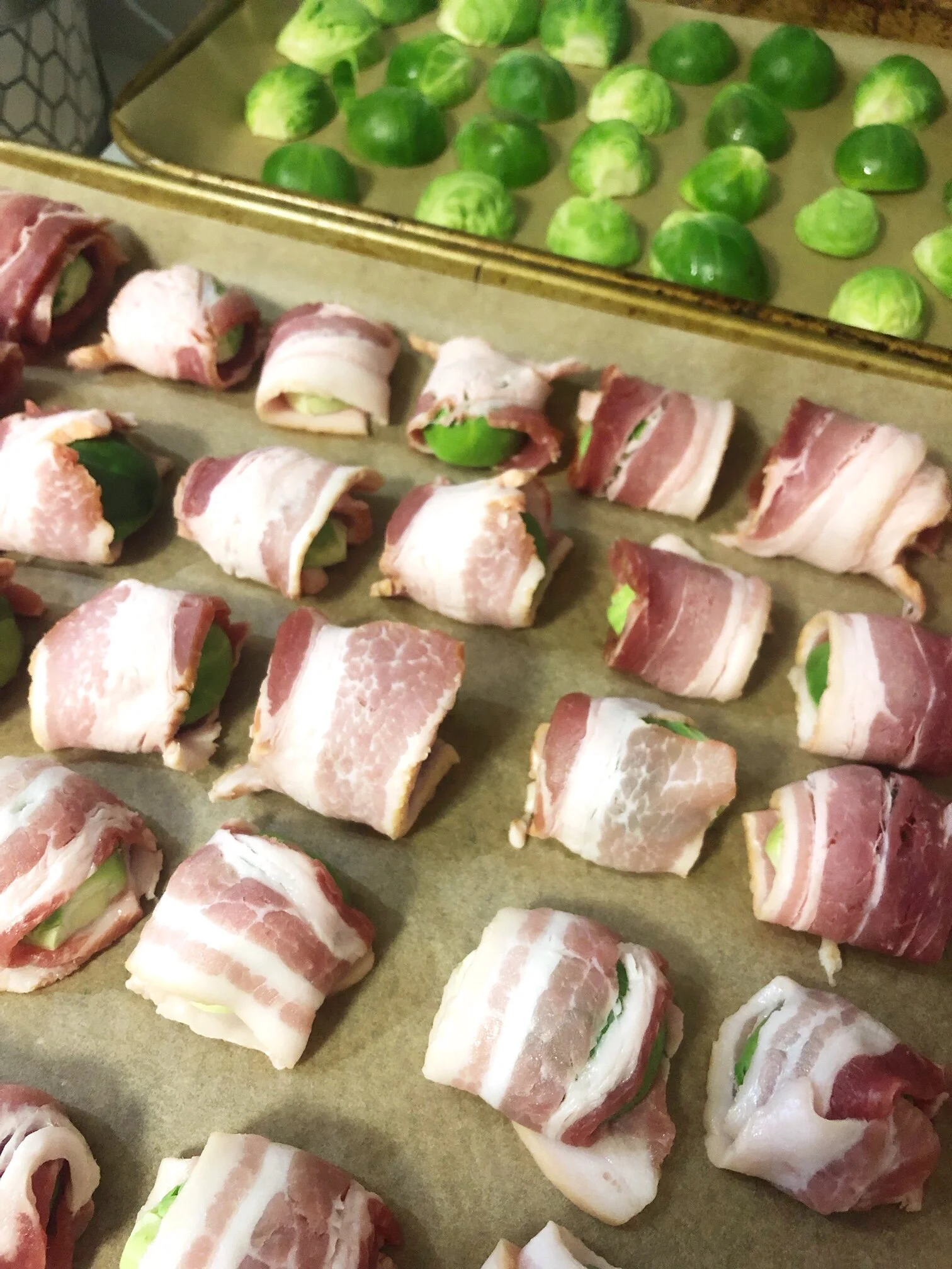 Bacon Roasted Brussels Sprouts with Lemon Cream Dip