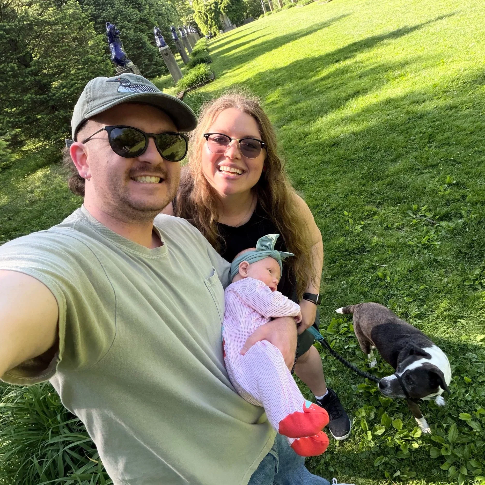 Trevor, Emily, June, and Blue