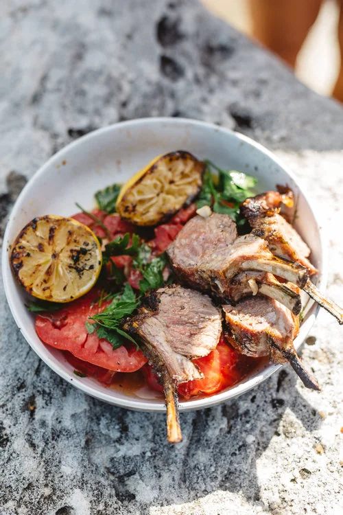 LAMB LOIN WITH EVOO HERB DRESSING