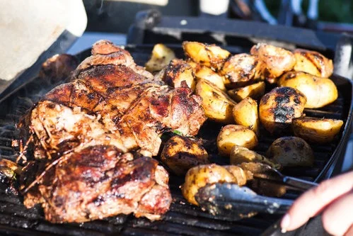 Barbequed Leg of Lamb with Rosemary & Garlic