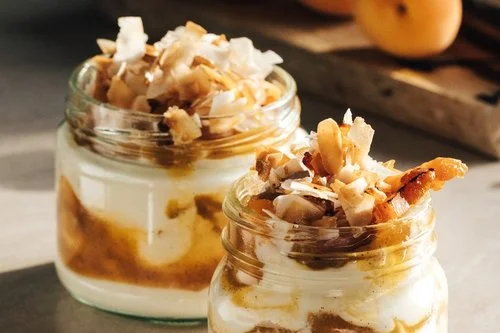 Apricot Coconut Cream Whip with Vanilla Bean