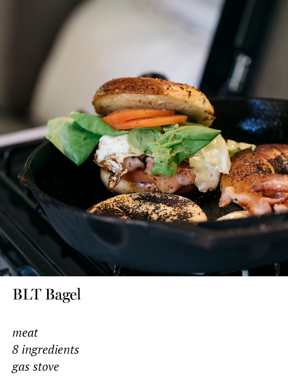  In Australia, I grew up eating bacon, lettuce and tomato sandwiches. Recently, whilst on the road shooting my new cookbook 'Open Skies', I devised this mash-up of two of my favourite foods; BLTs and toasted bagels with cream cheese. You must try thi