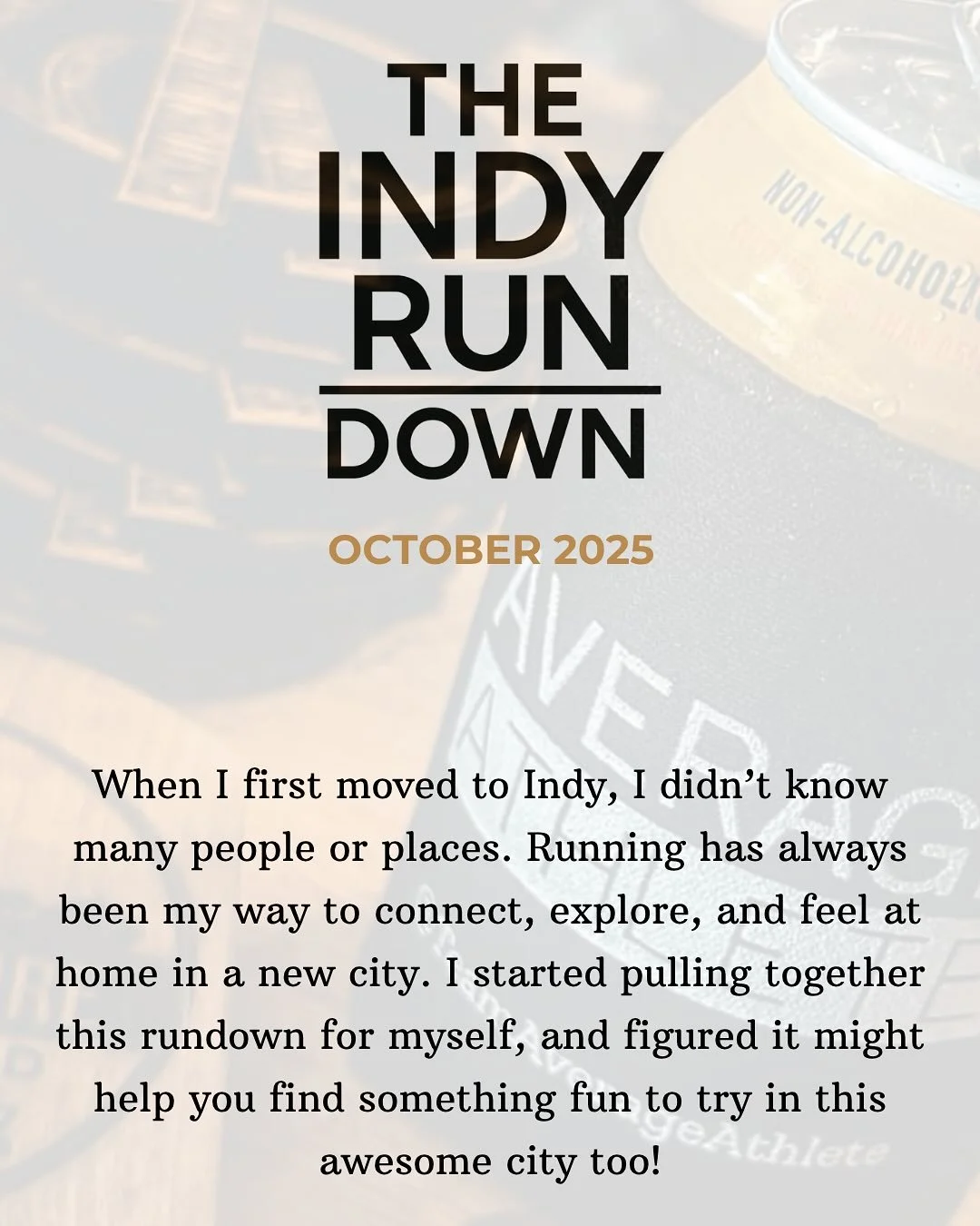 🍁October = peak running vibes. 

This month, the Indy RunDown is packed with events celebrating the ladies, cider, Taylor Swift, pumpkins, leaf peeping the trails, Halloween and more!

Comment below if I missed anything or where you&rsquo;ll be runn