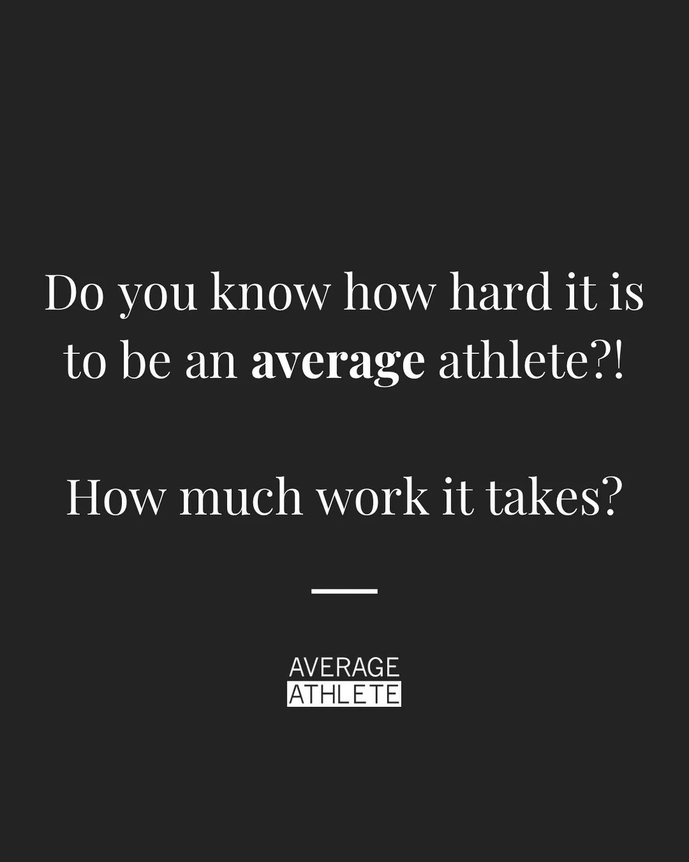 We hear it all the time &mdash; &ldquo;You&rsquo;re not average!&rdquo;

But do you know how hard it is to be an average athlete? 😅

To commit. To sign up. To train (kind of). To show up &mdash; even when you don&rsquo;t feel like it.

I wear Averag