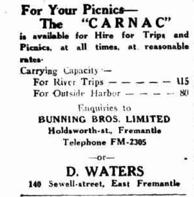 D. Waters Advert, Fremantle Advocate (WA  1926 - 1942)  Thu 19 Mar 1931  Page 5  Advertising.PNG