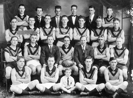 St Pauls football Club 1924, Back row from Left DR Mickle