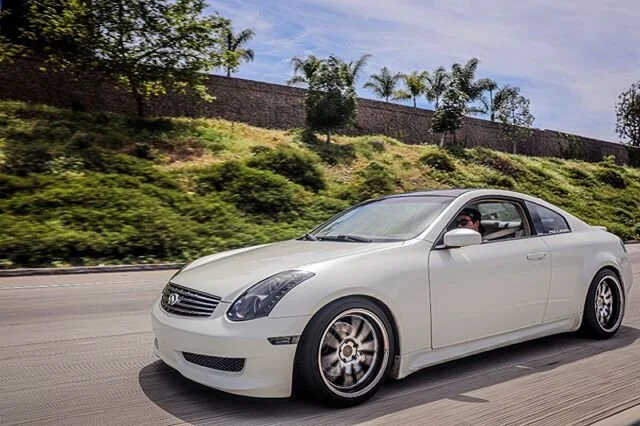 @ej1mitchell and his 07&rsquo; G35! Looking pristine going down the road! Thanks @kyle_campagne for the roller📸! Comment down below if you wanna see more of this car! &bull;
&bull;
&bull;

#g #vqfamily #infiniti #gnation #infinitination #infinitiusa