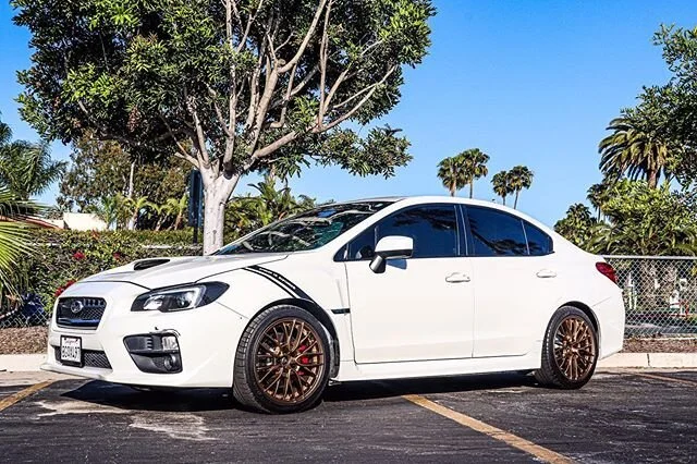 Ladies and Gentleman! I present to you the new wheels on the Subaru and also the new color! #Highlandbronze was the color we chose! It is gorgeous in the sunlight! Huge shoutout to @younggun1performancecoatings for getting the wheels and calipers pow