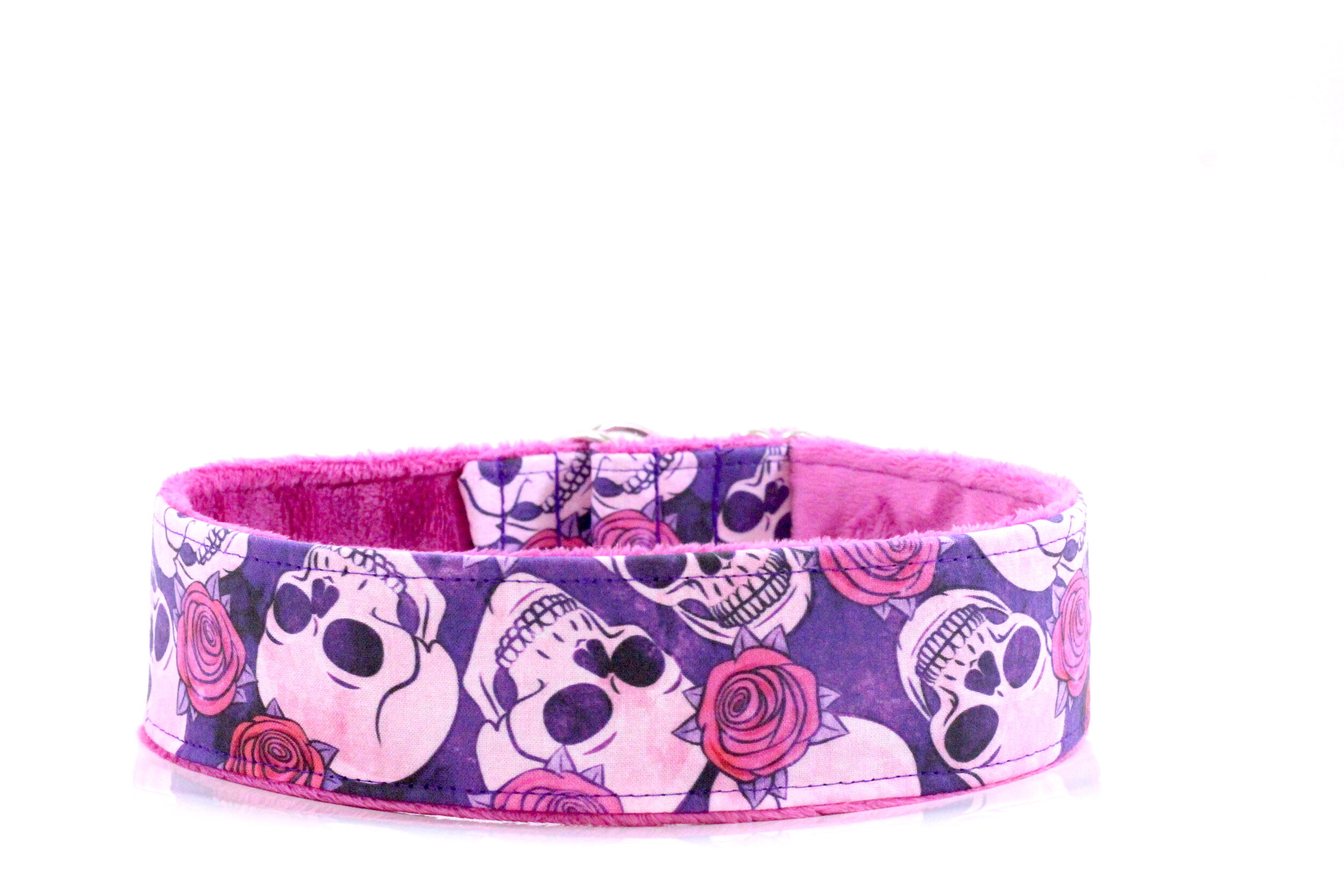 Skulls and Roses on Purple