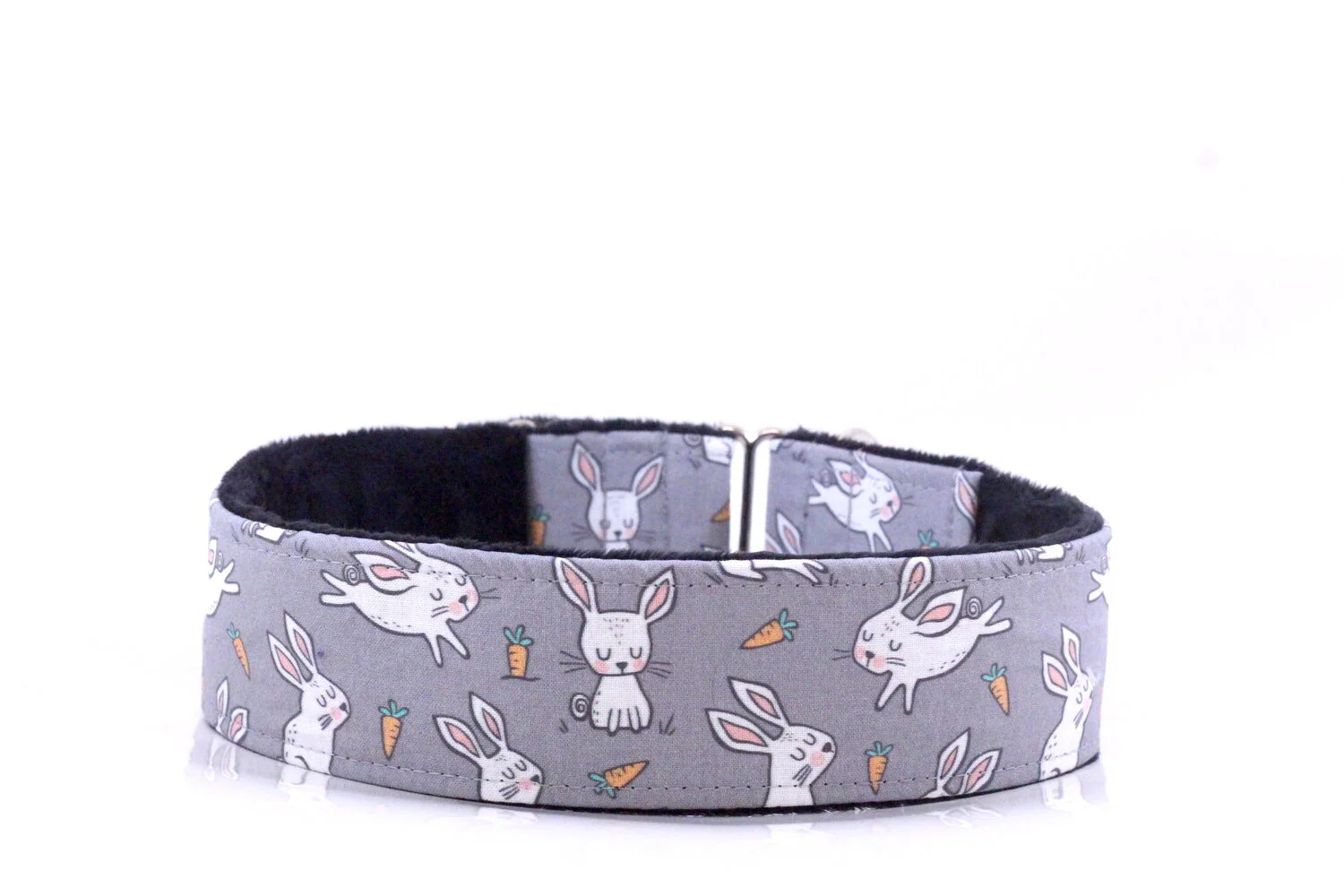 Adorable Bunnies and Carrots on Gray