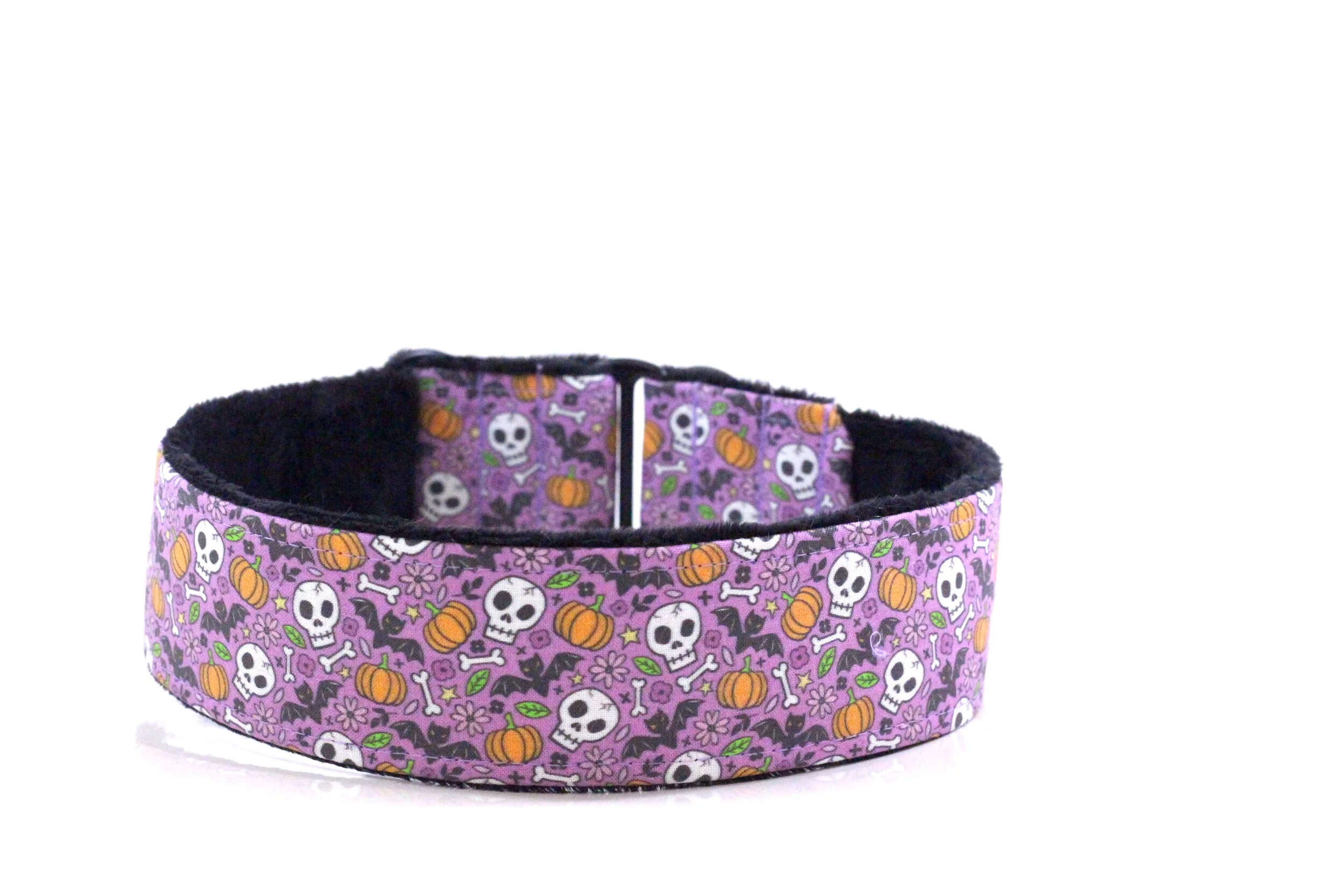 Skulls and Bats on Purple