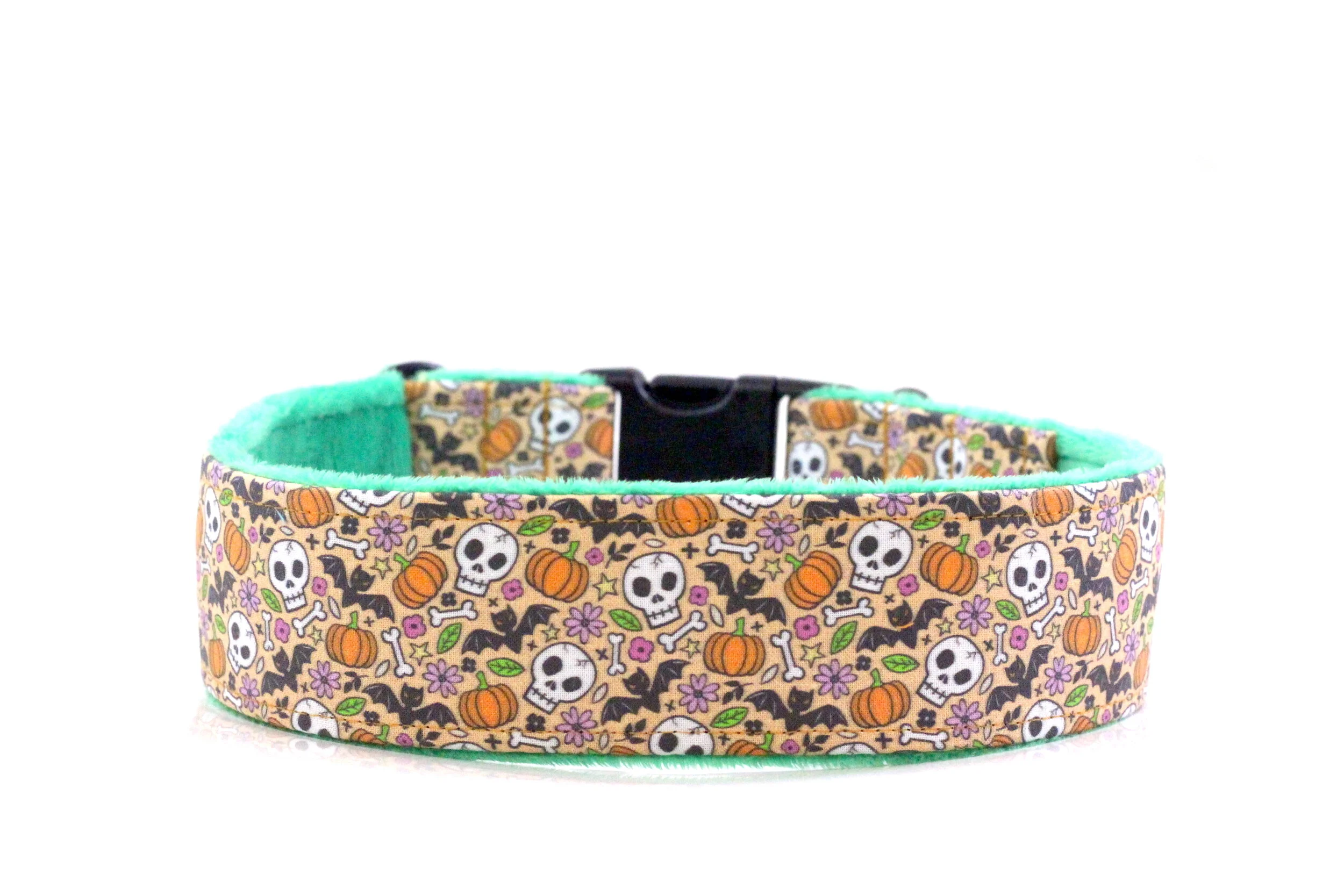 Skulls and Bats on Orange