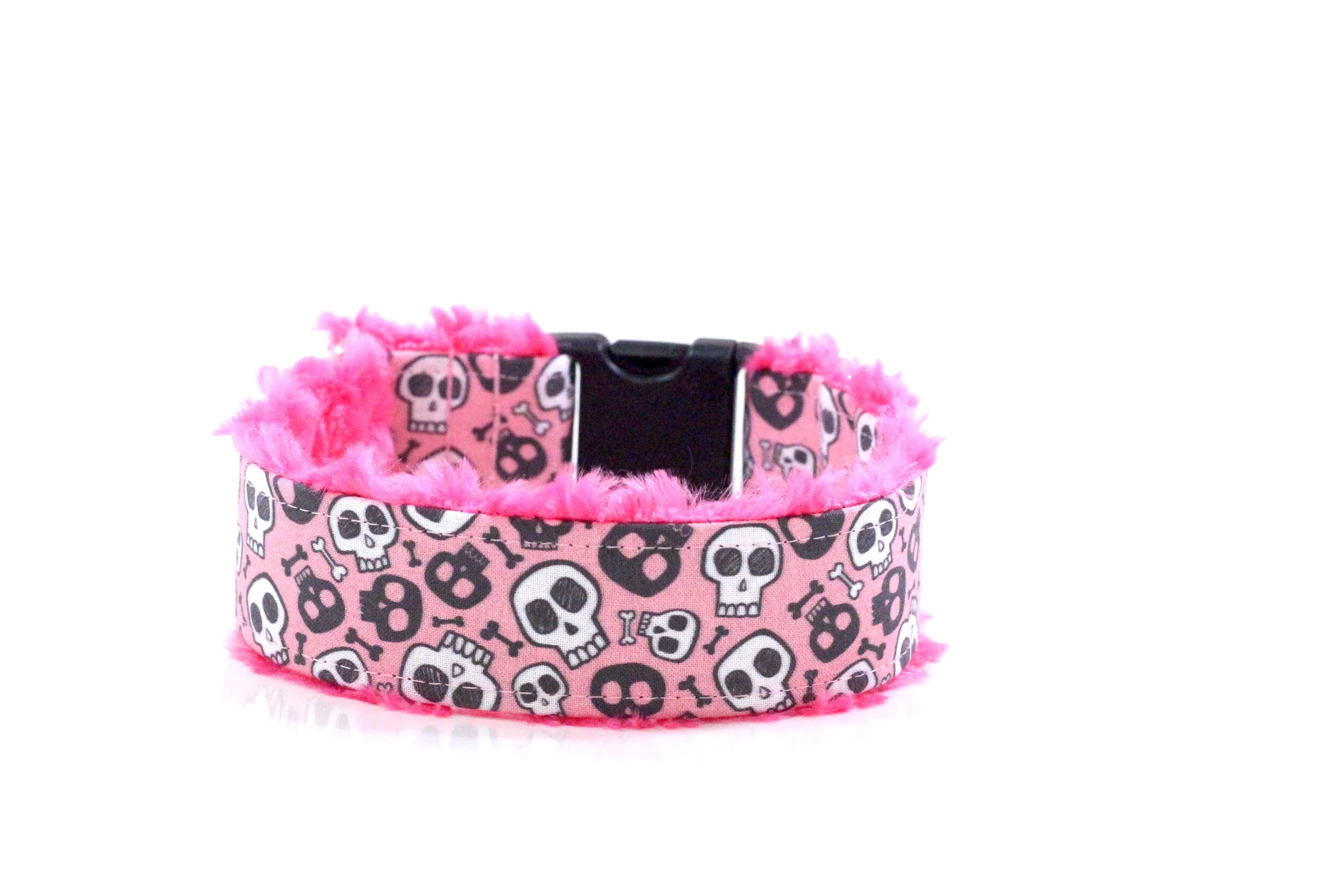 Tiny Skulls and Bones on Pink