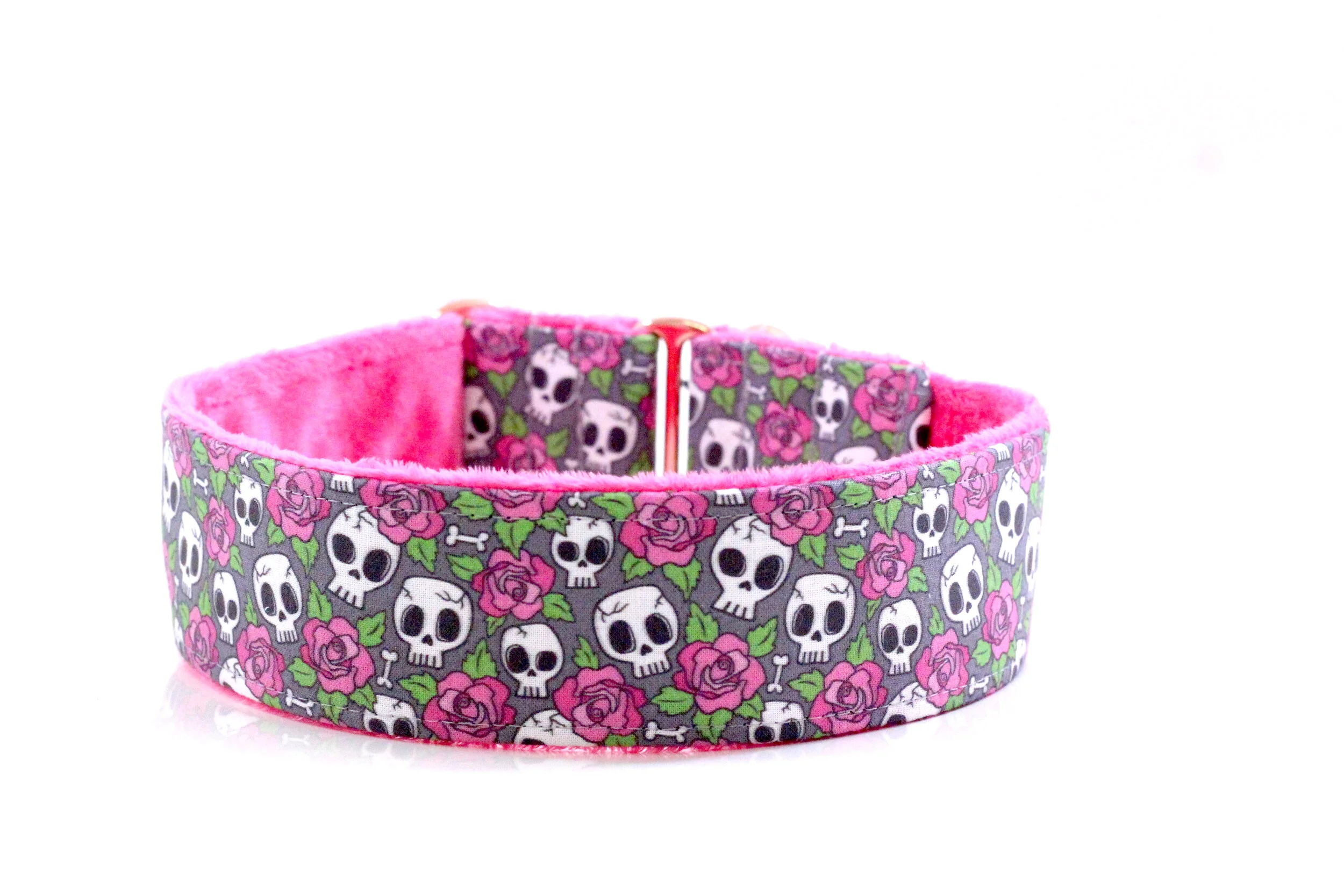 Tiny Pink Roses and Skulls