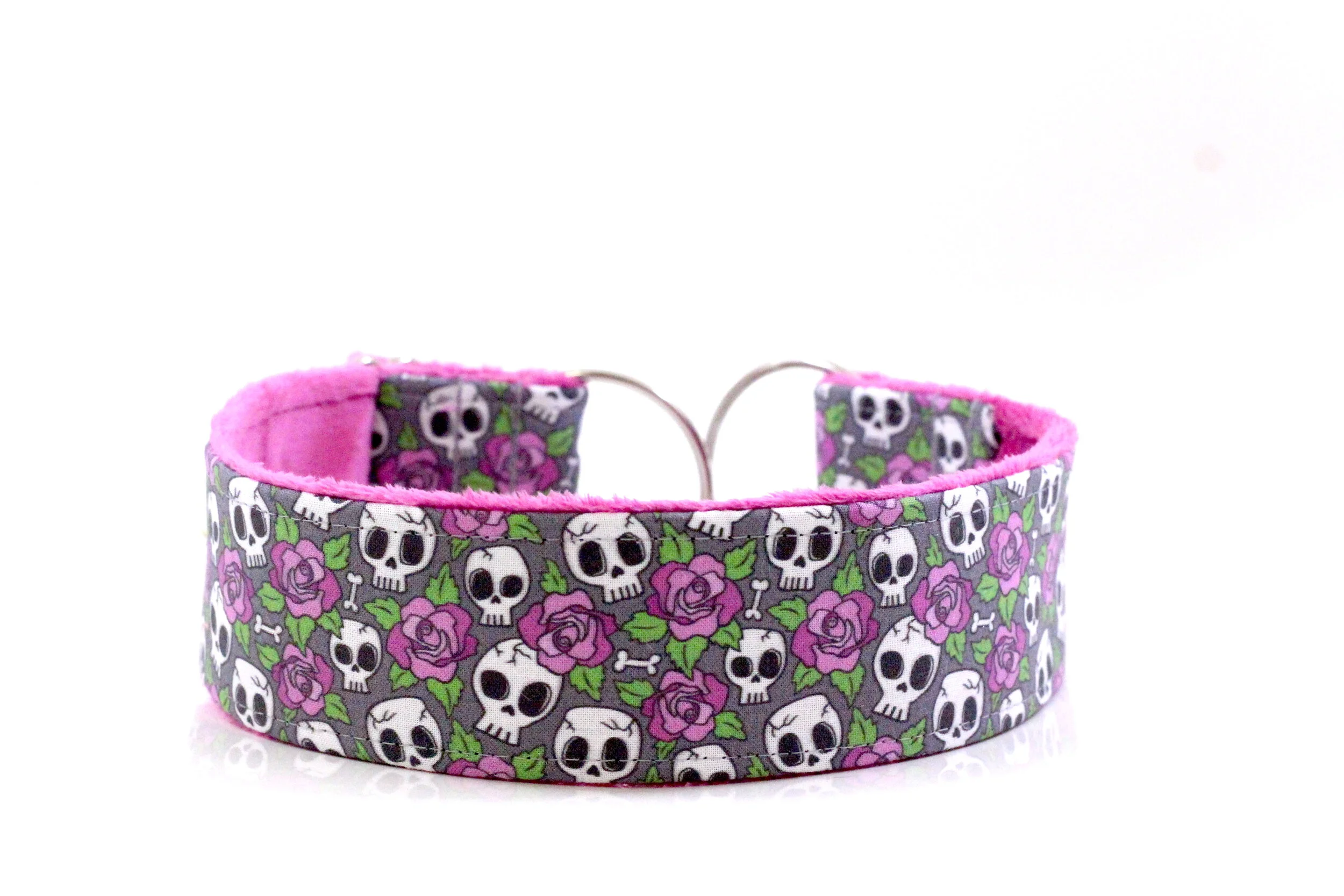 Tiny Purple Roses and Skulls