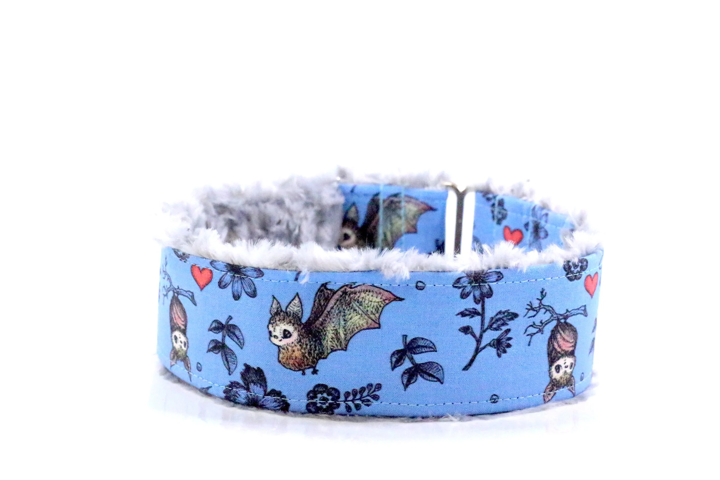 Bats and Hearts on Blue