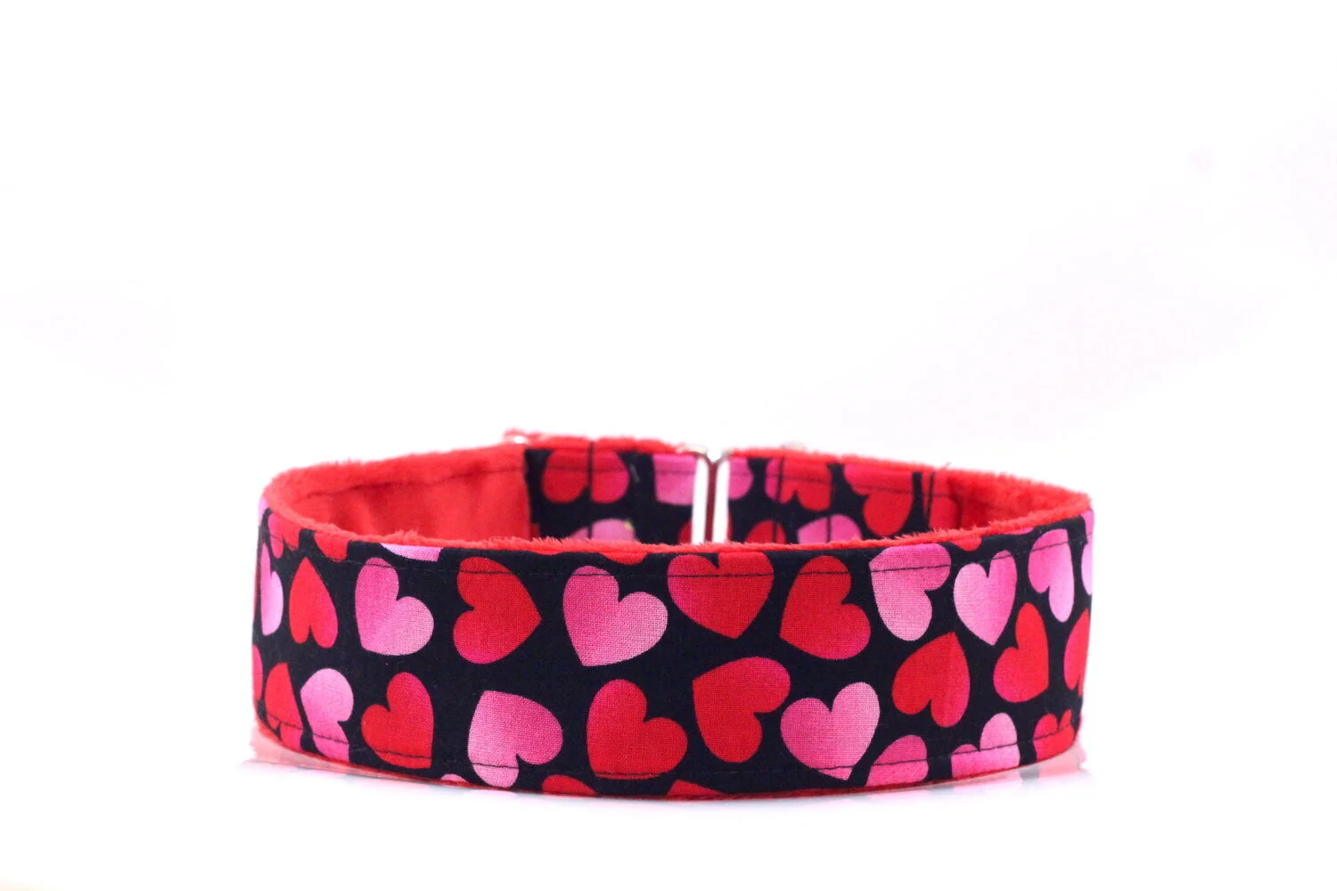 Red and Pink Ombre Hearts on Black