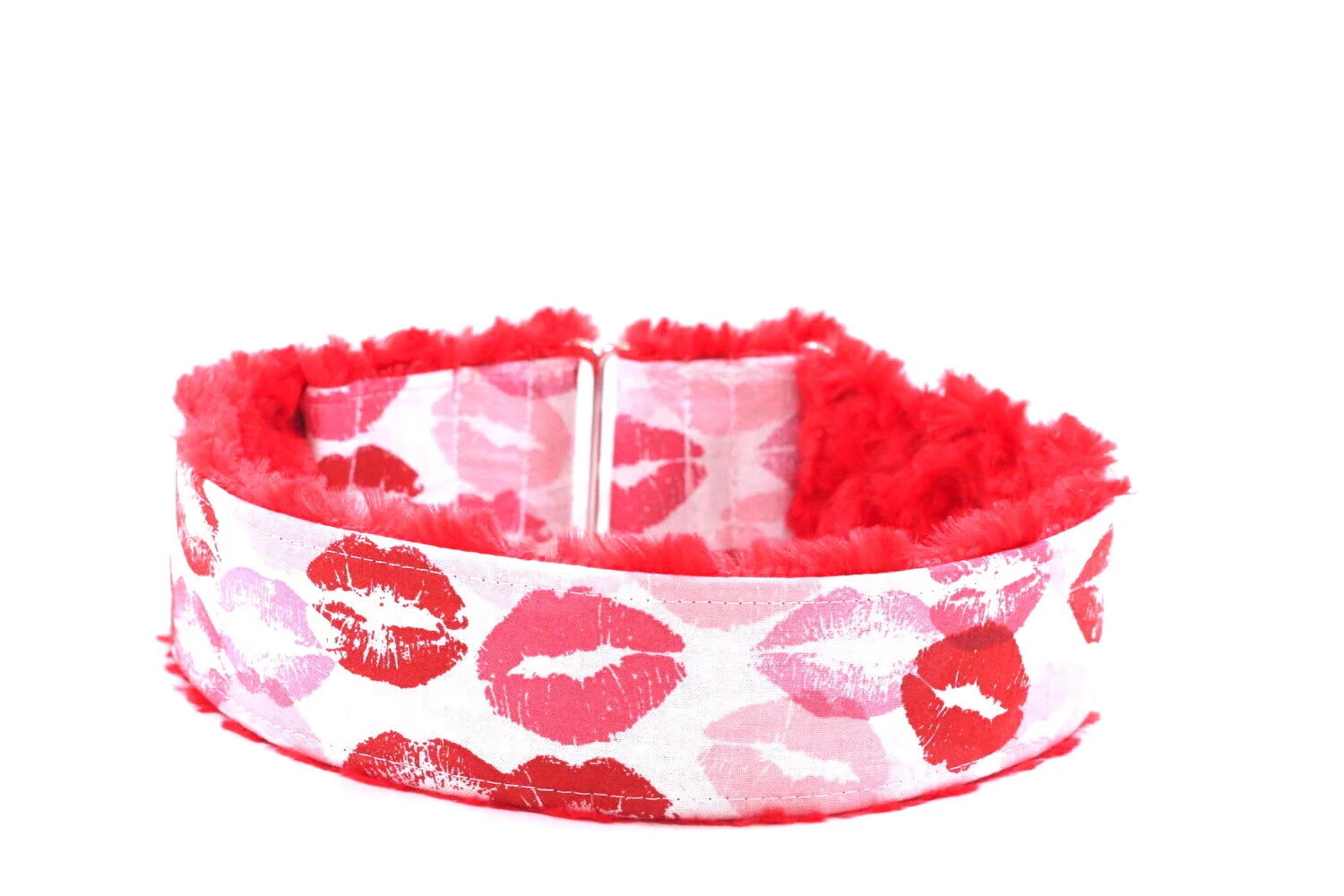 Lipstick Kisses on White