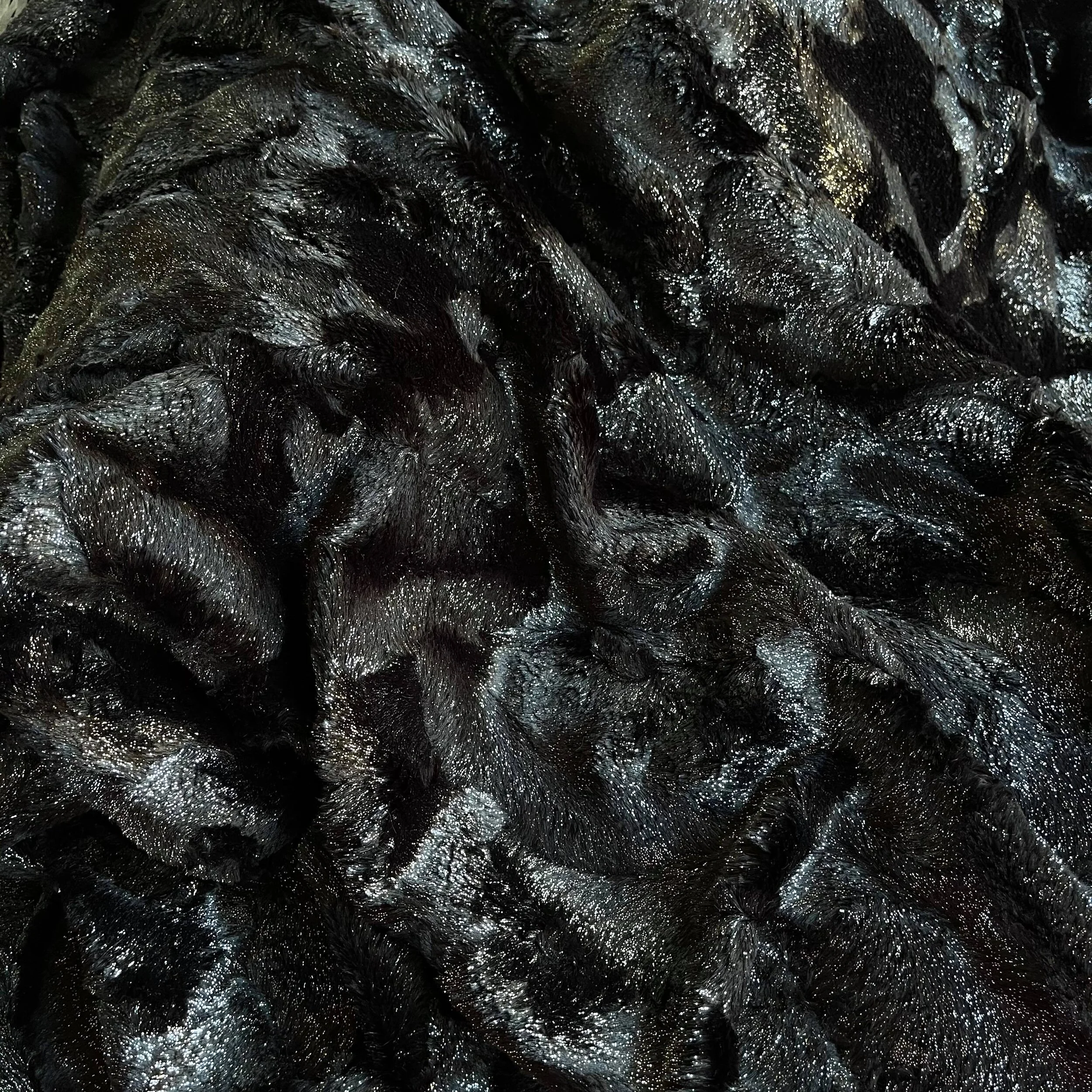 Silver Shimmer Black Luxe Fur