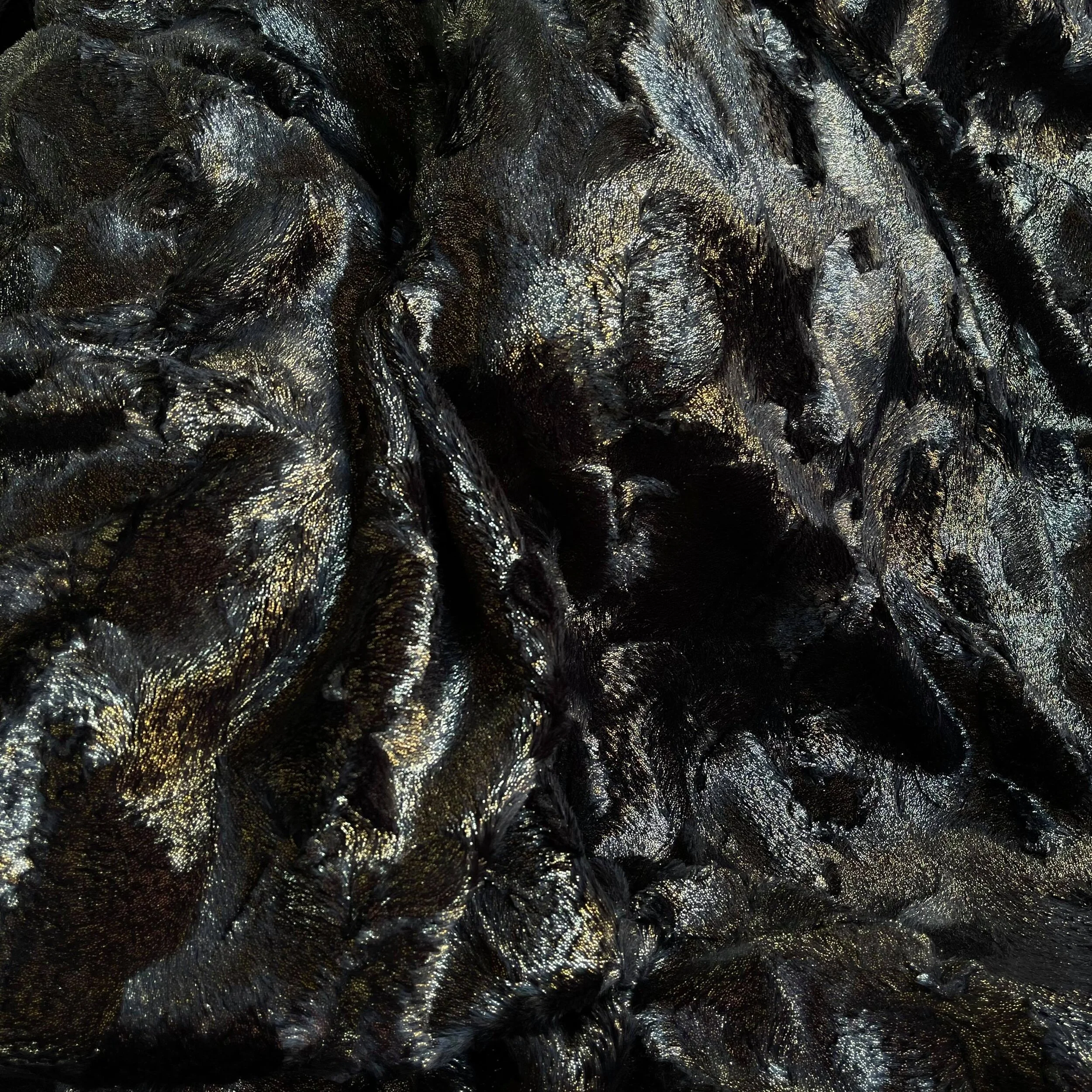 Gold Shimmer Black Luxe Fur