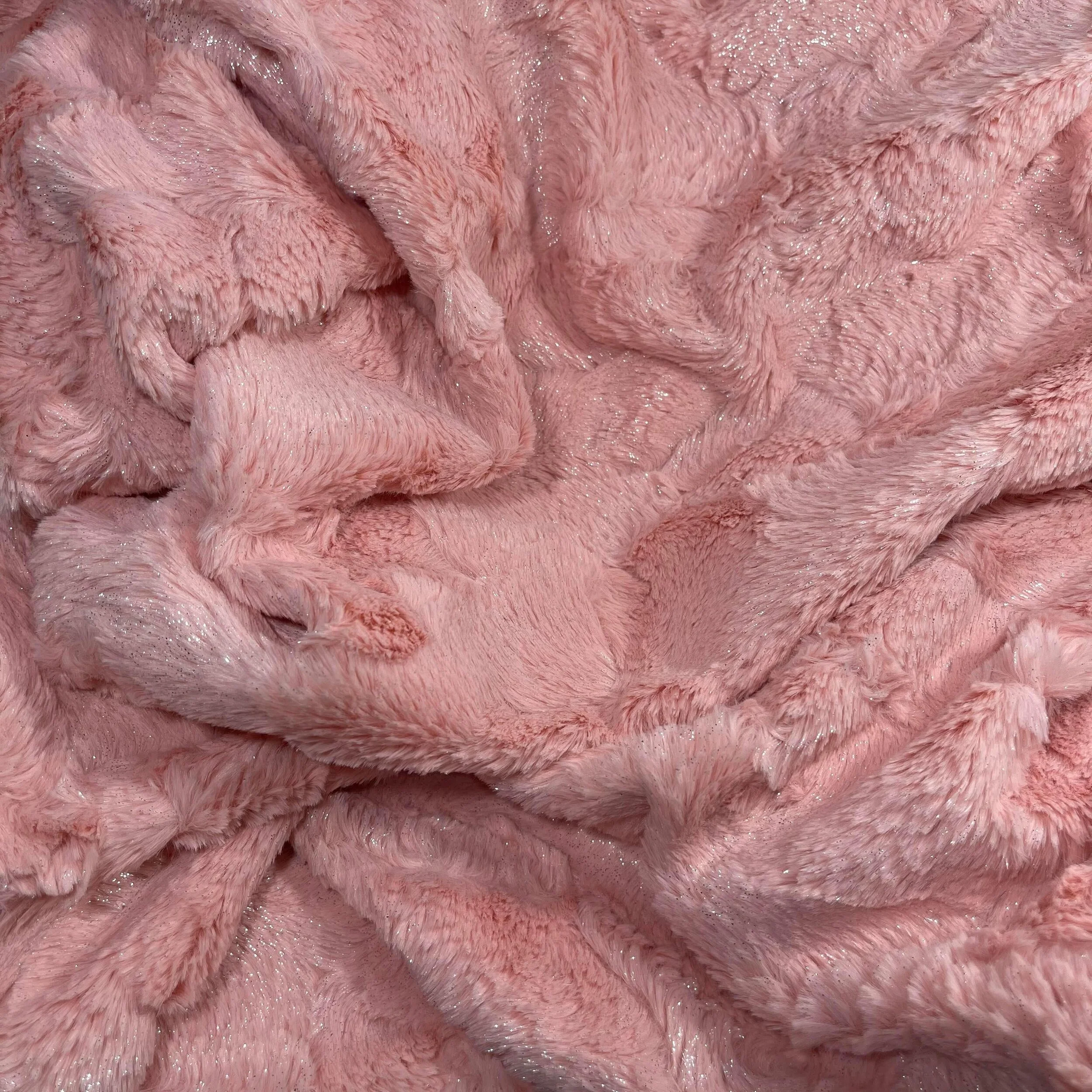 Silver Shimmer Coral Luxe Faux Fur