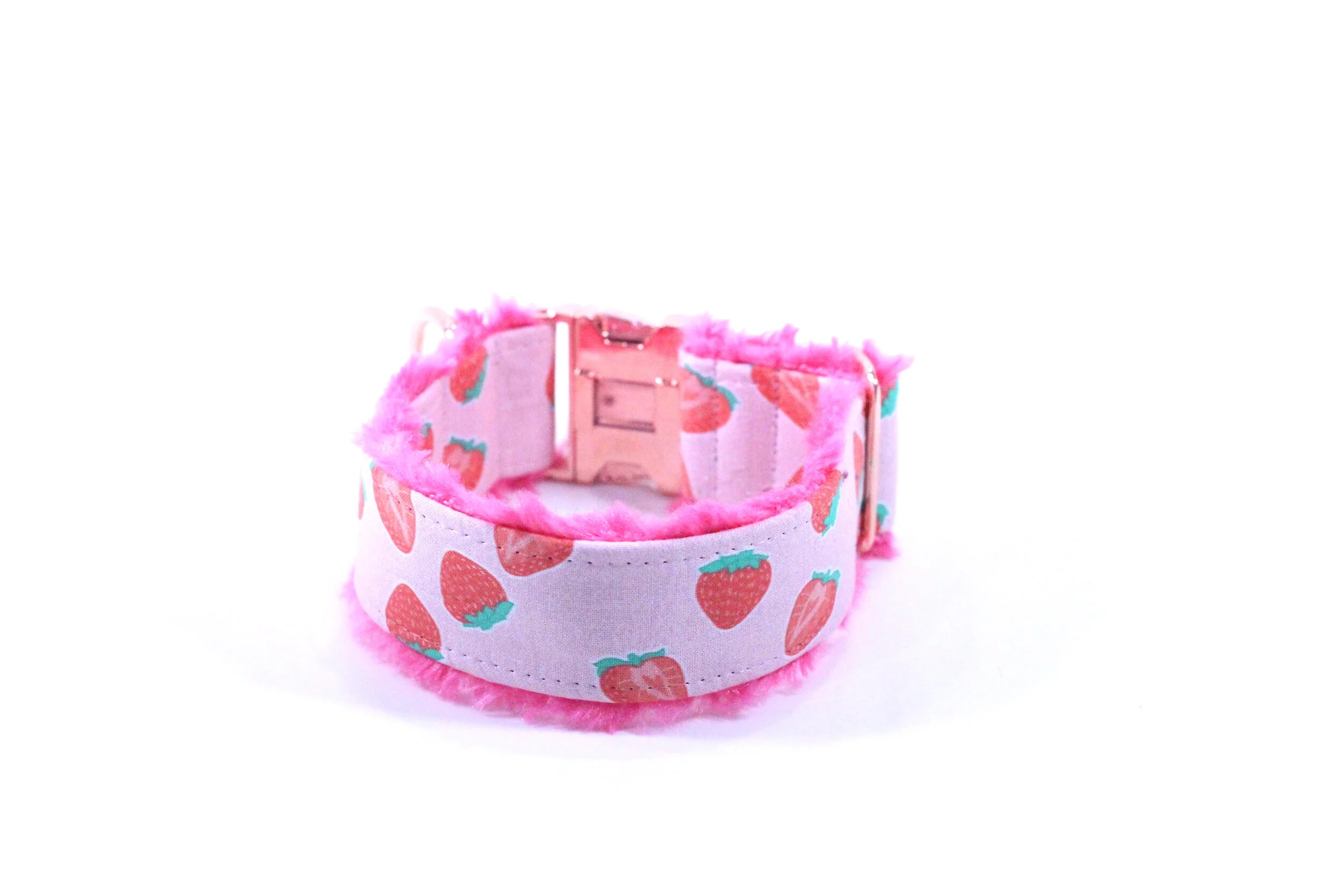 Micro Scatter Strawberries on Pastel pink