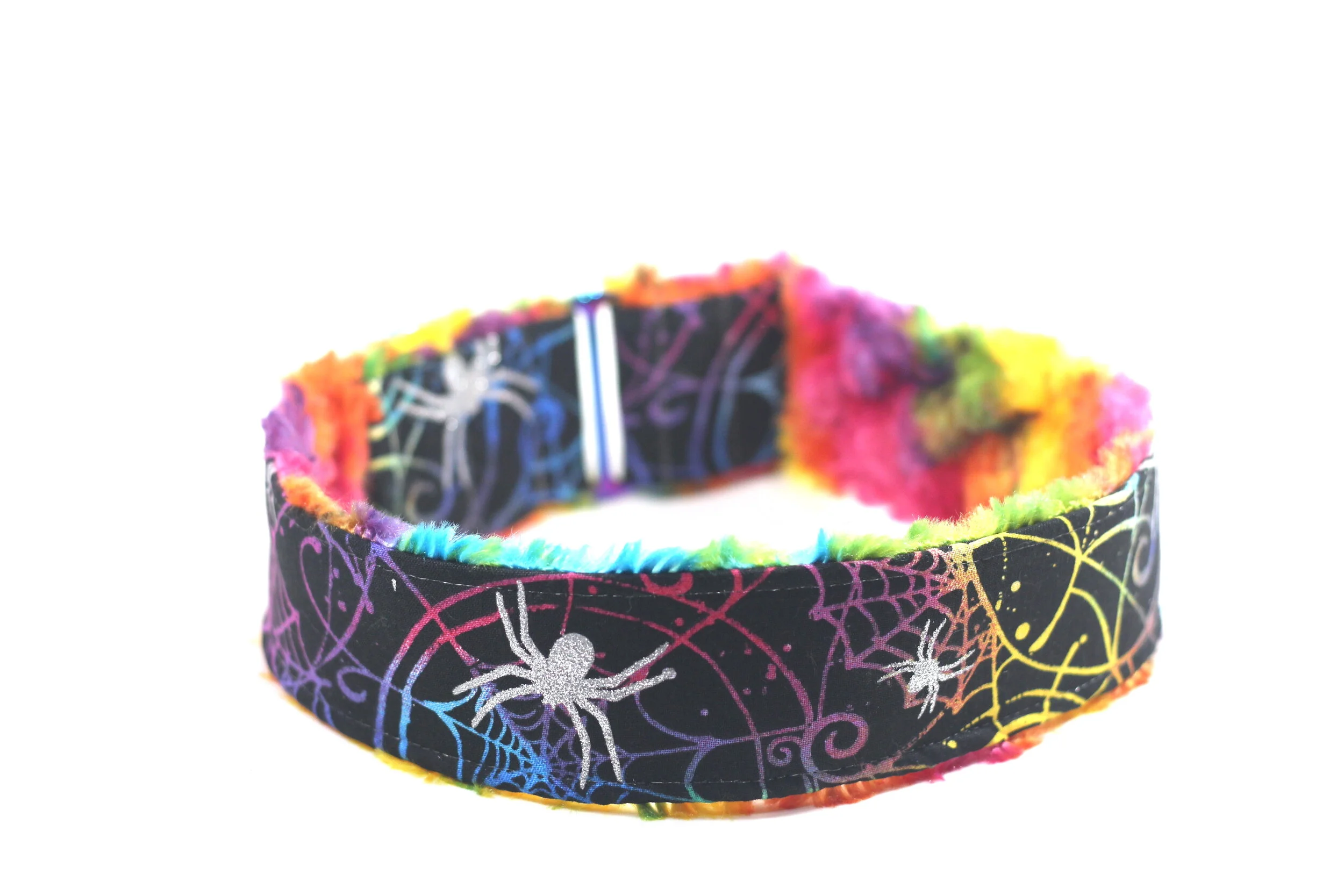 Glitter Spiders on Rainbow Webs