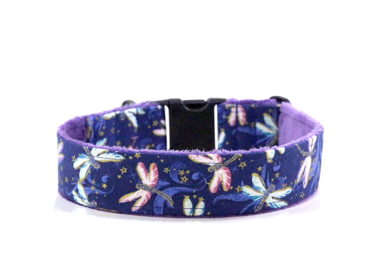 Pastel Dragonflies on Deep Blue