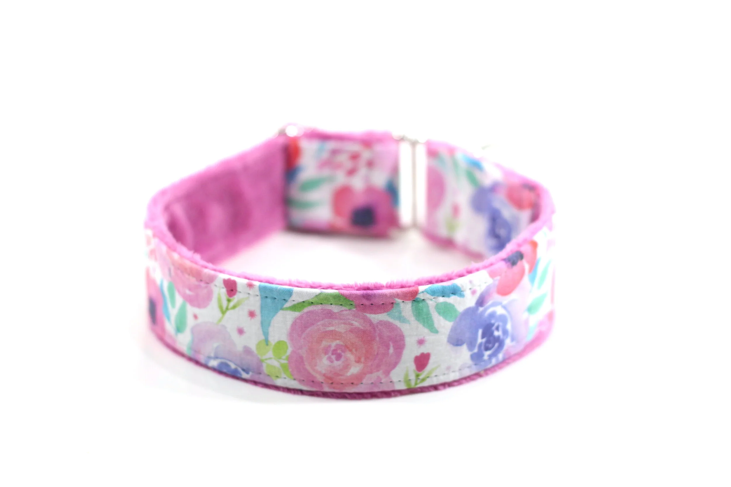 Pink and Purple Watercolor Floral on White