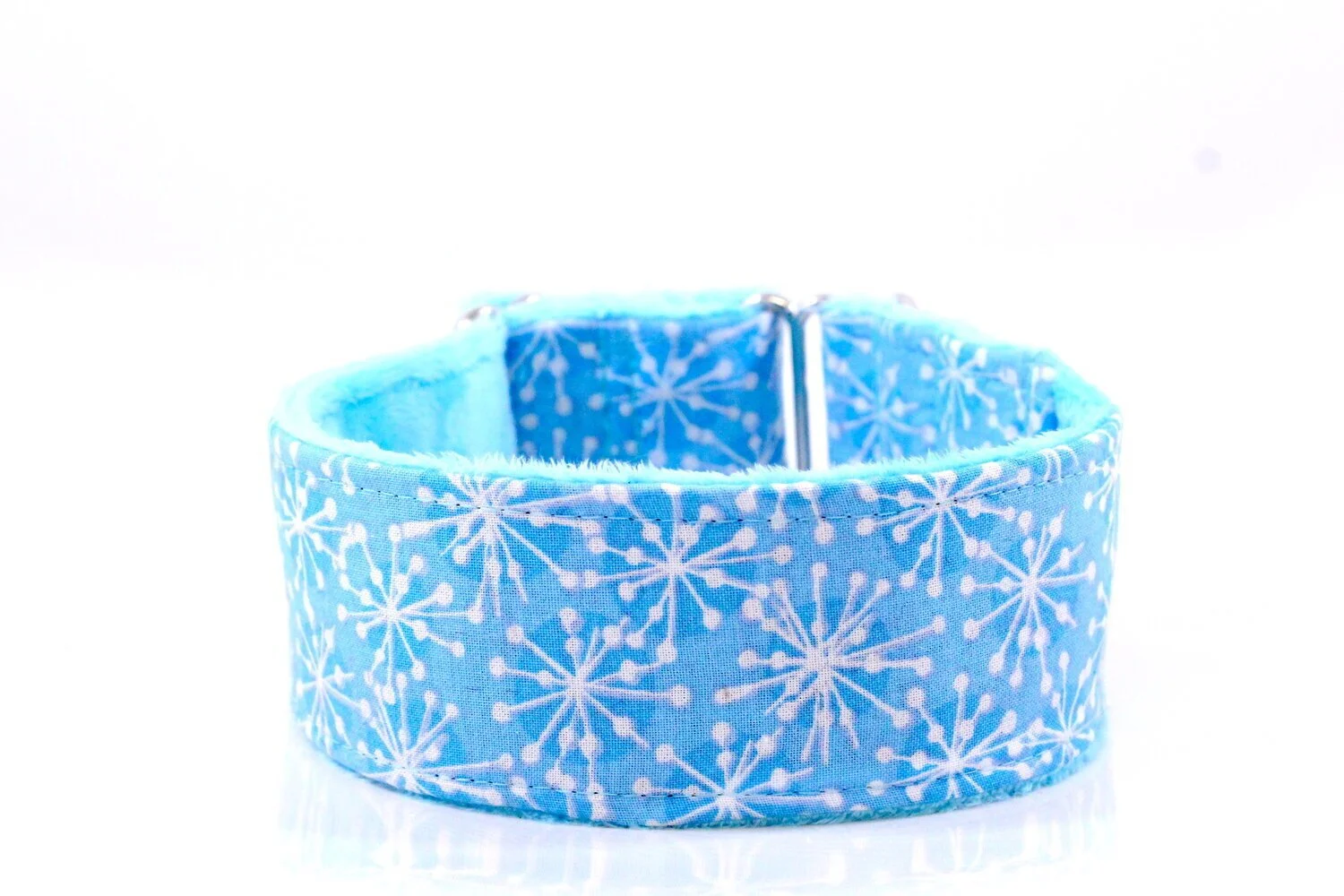 Modern Snowflakes on Light Blue