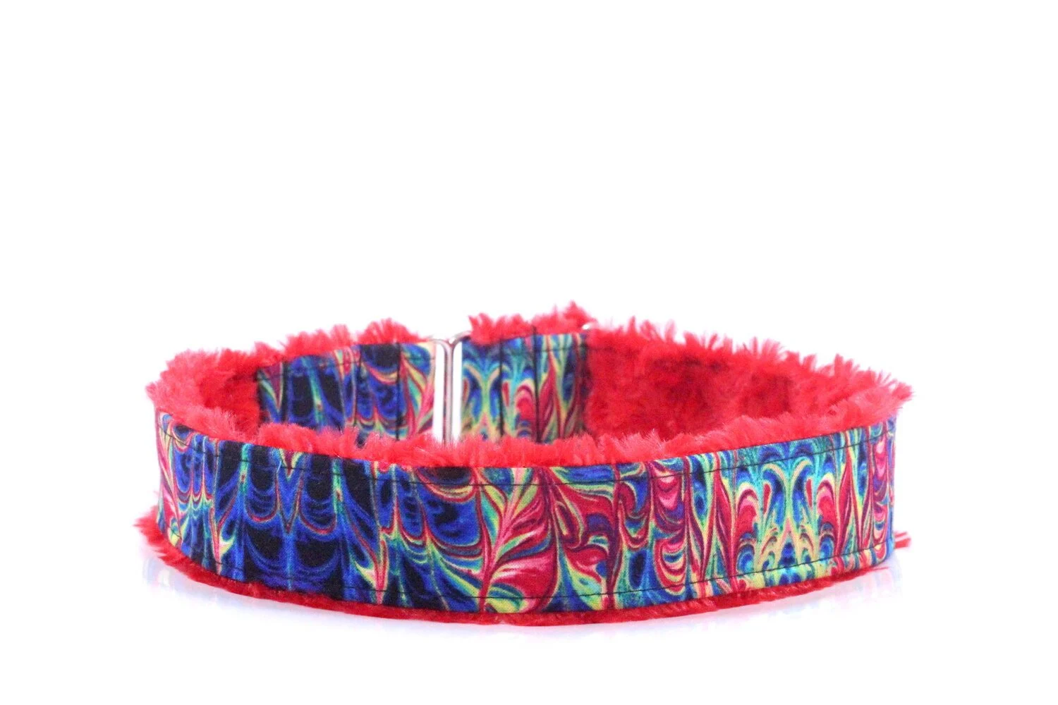 Blue, Lime and Red Marbled Electric