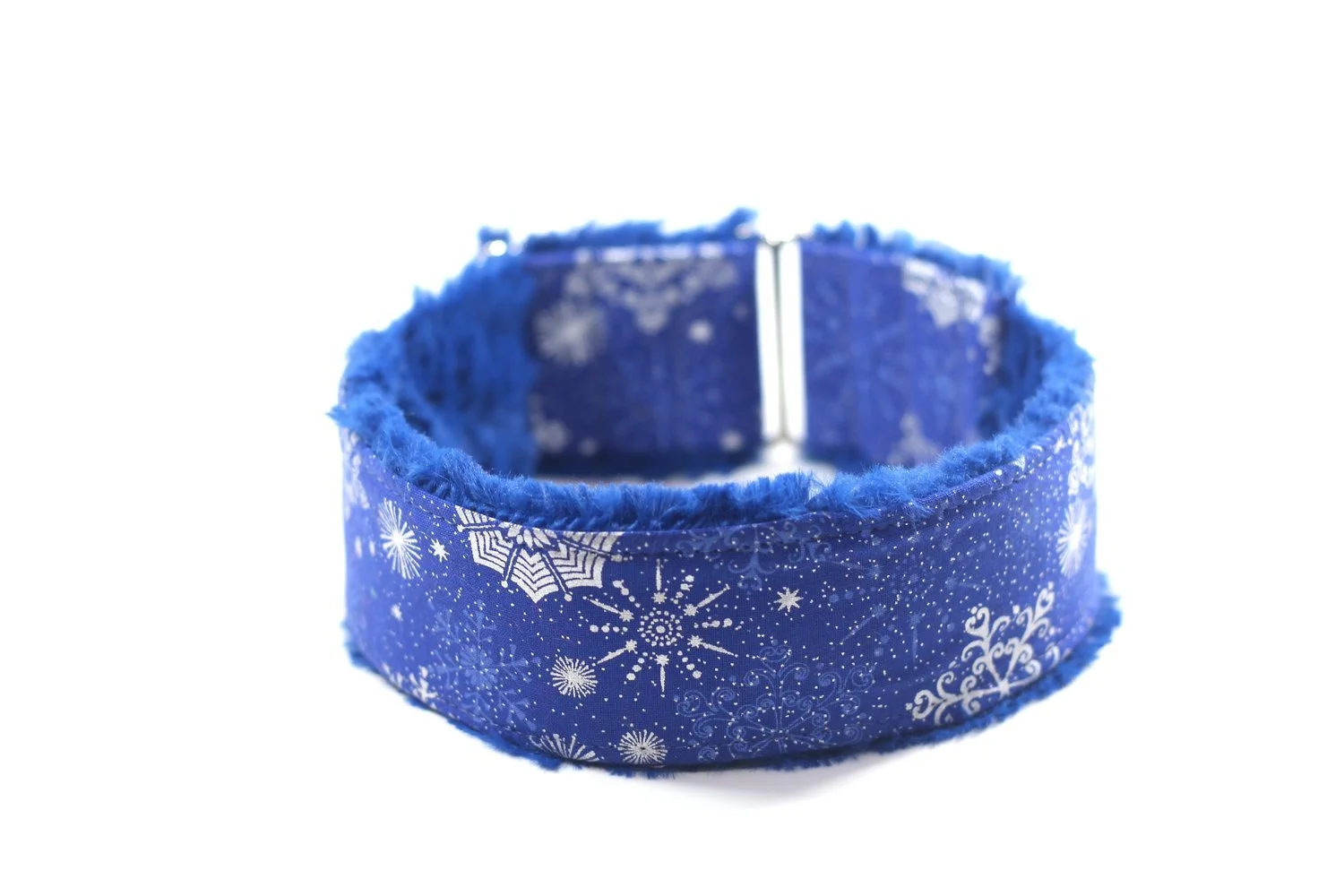 Silver and Blue Sparkle Snowflakes