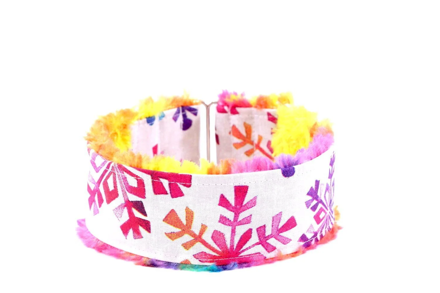 Large Rainbow Snowflakes on White