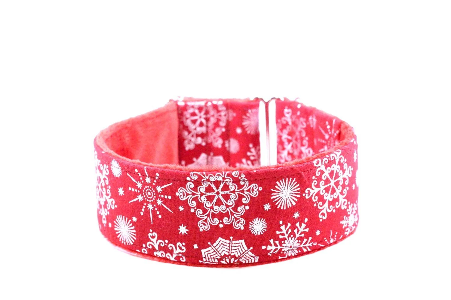 Silver Snowflakes on Red