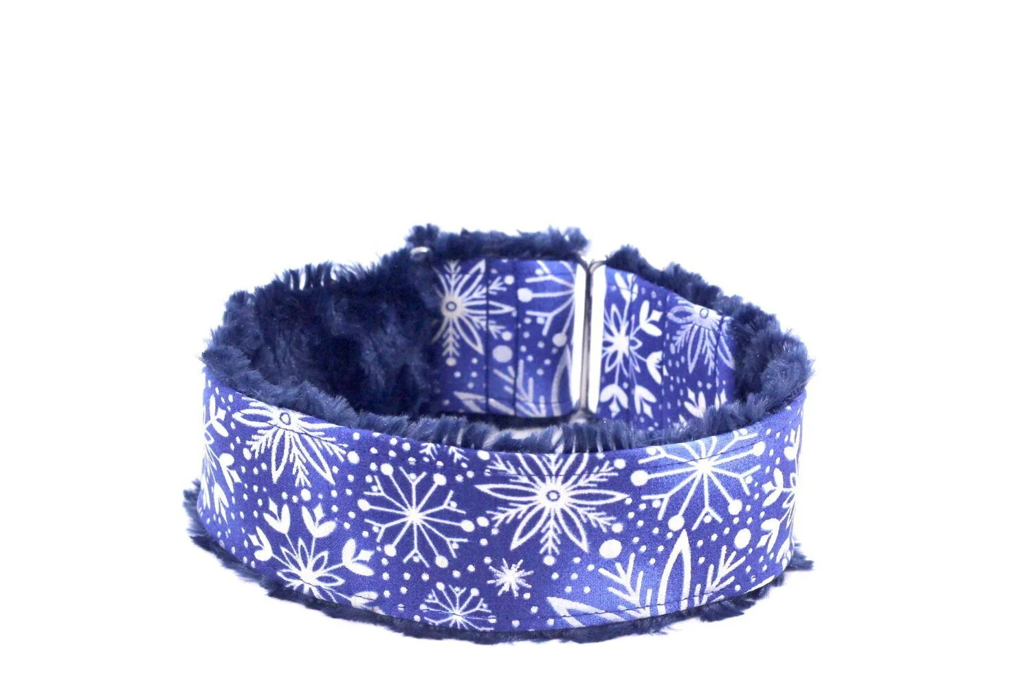 Foiled Snowflakes on Blue