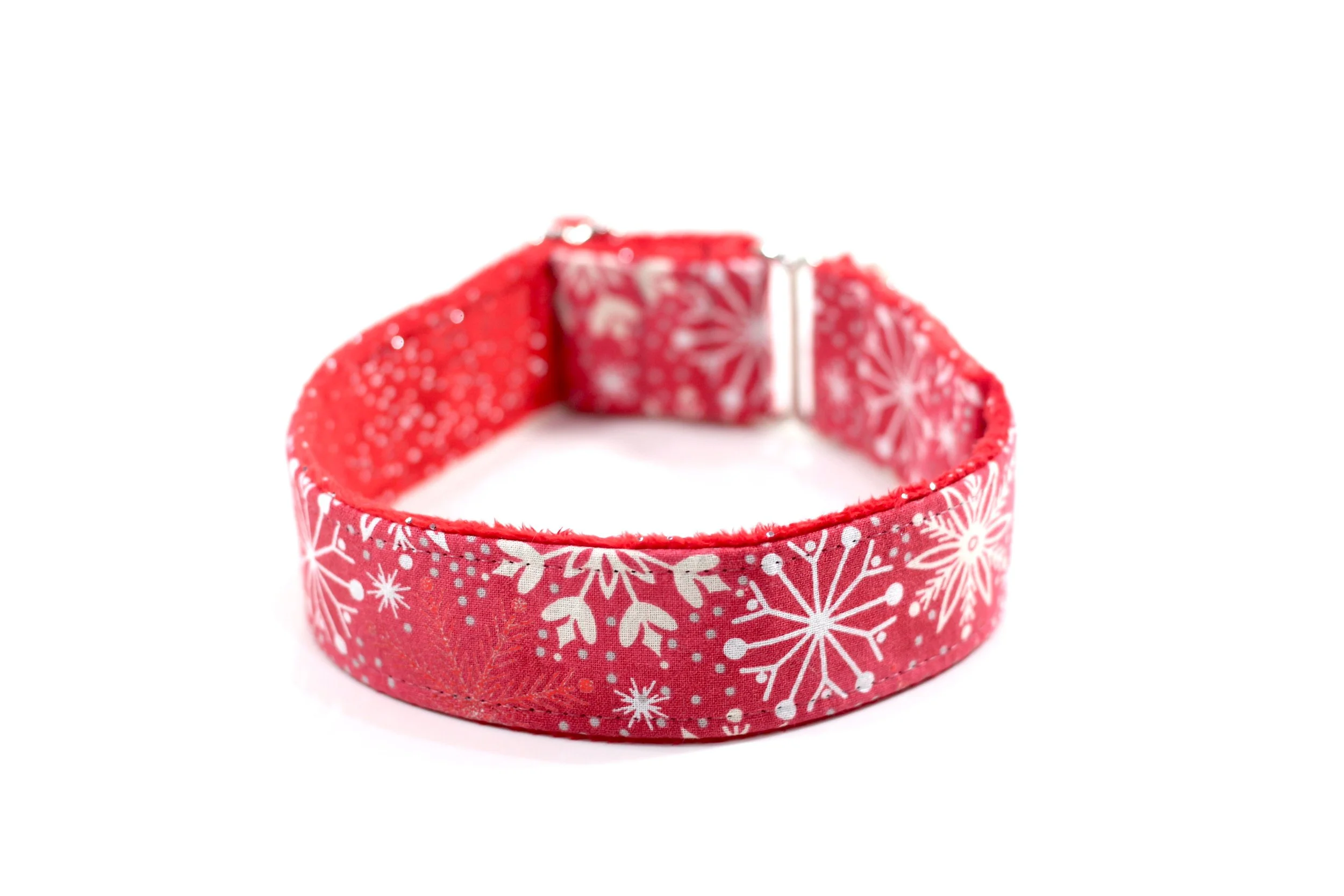 Foiled Snowflakes on Red