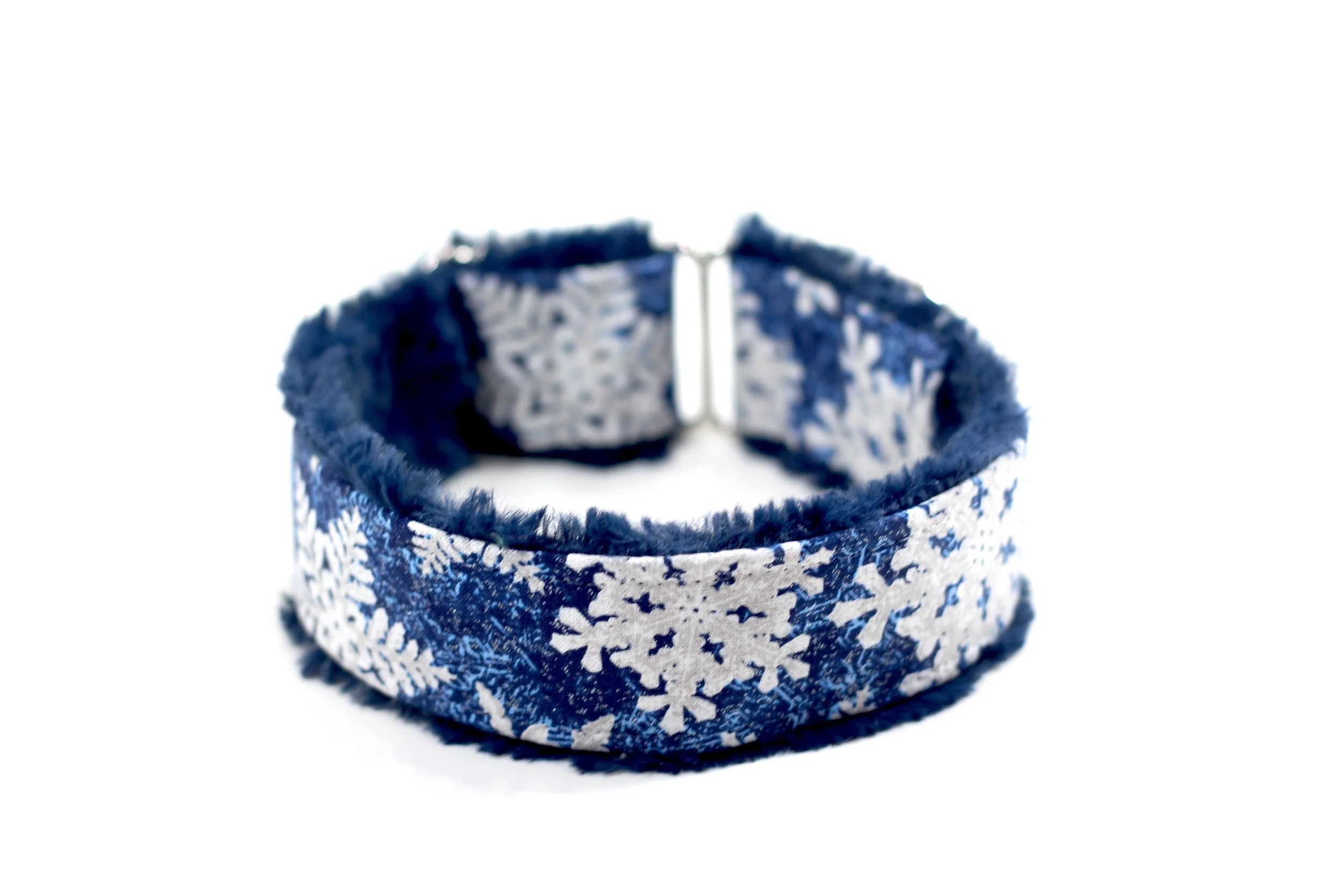 Brilliant White Snowflakes on Sparkle Blue