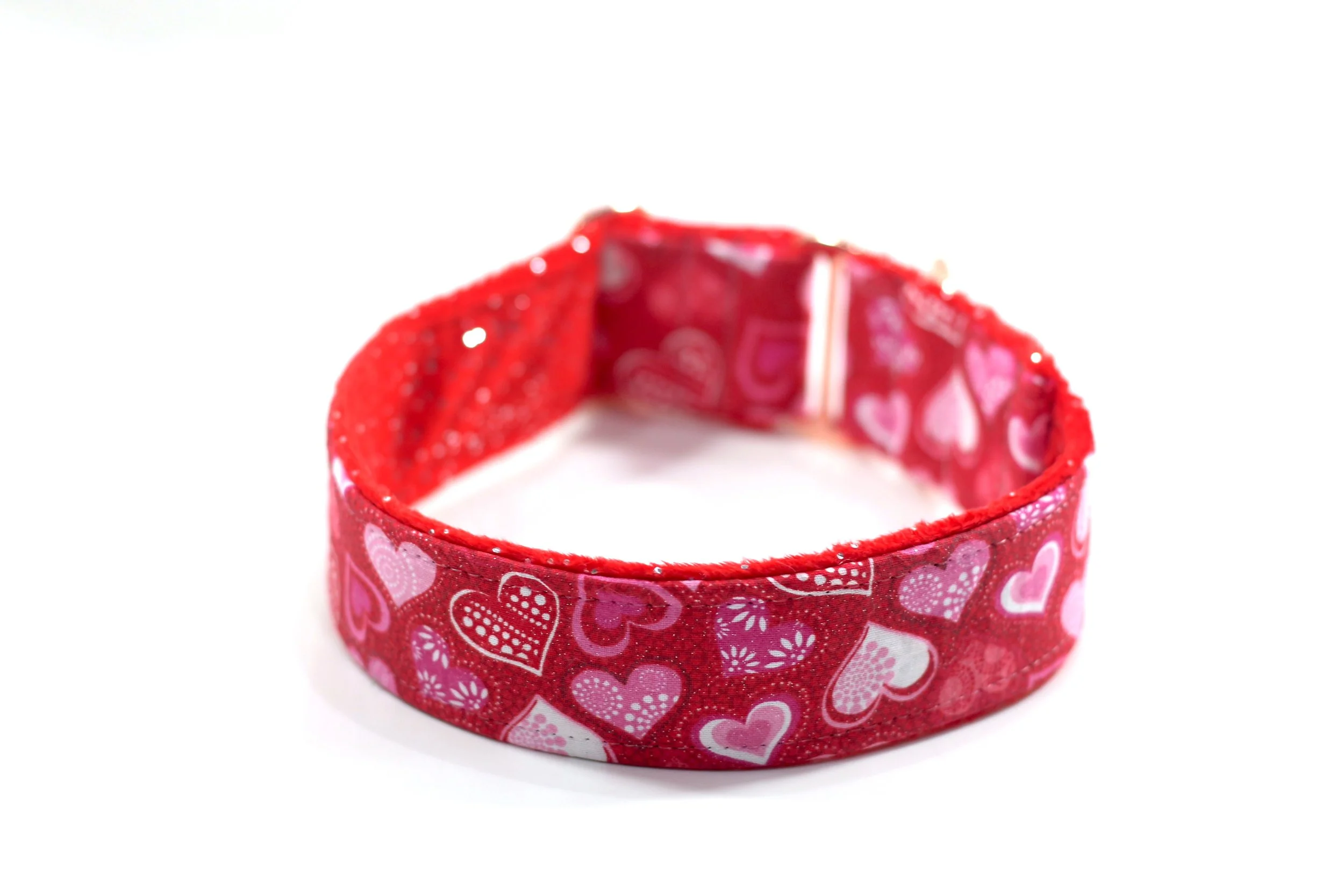 Glitter Doodle Hearts on Red