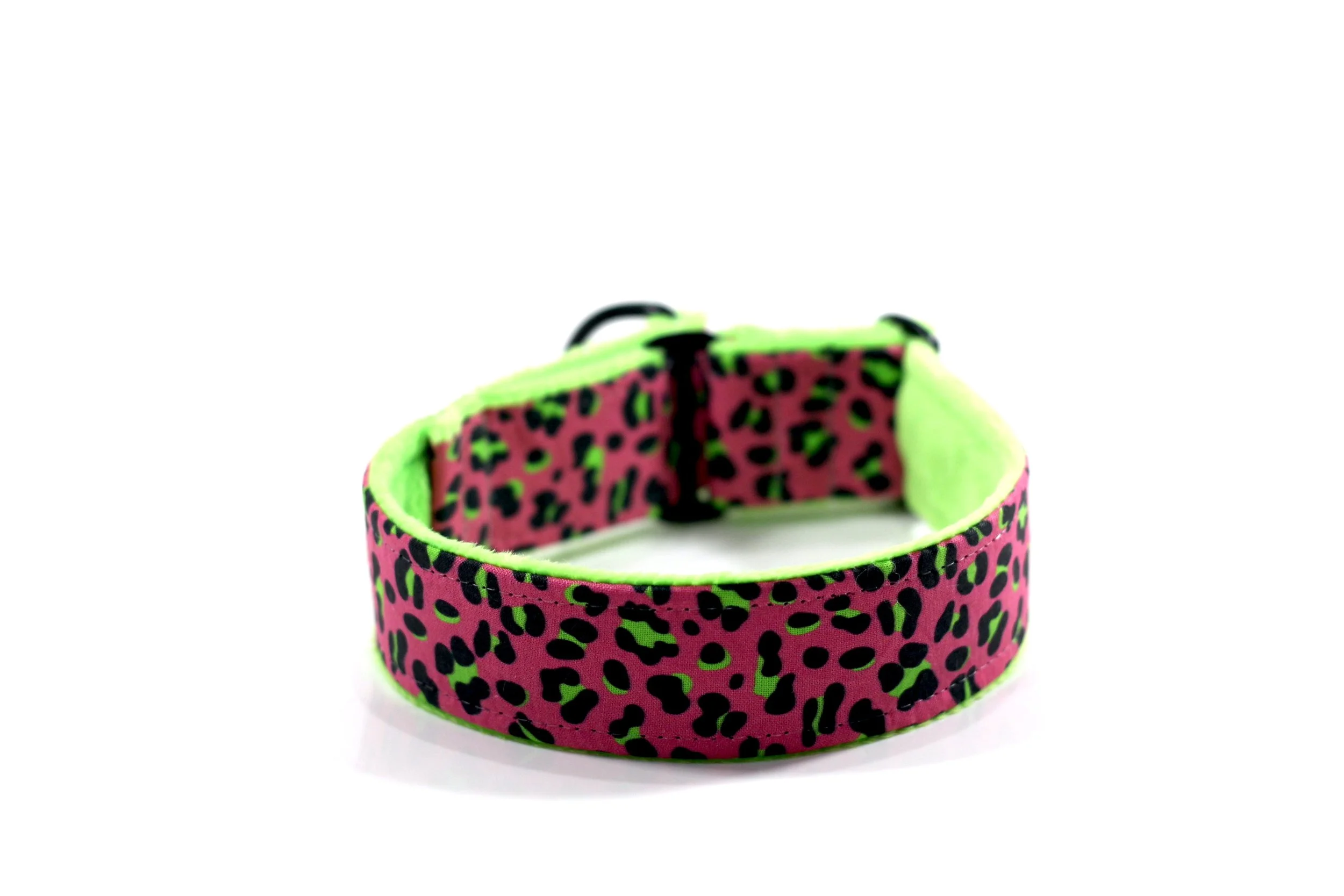 80s Neon Pink and Lime Green Leopard Print