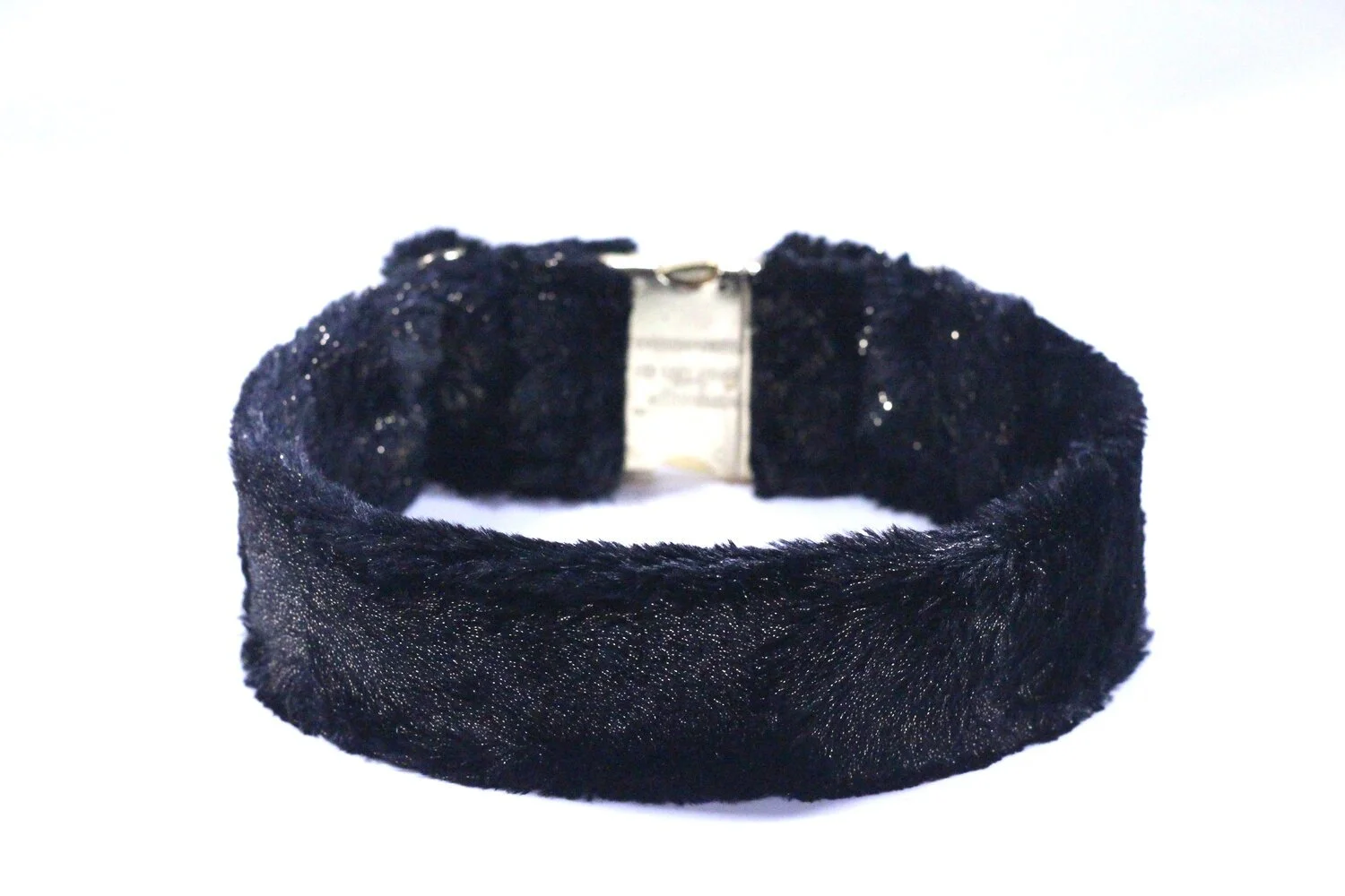 Gold Shimmer Black Luxe Full Faux Fur Collar