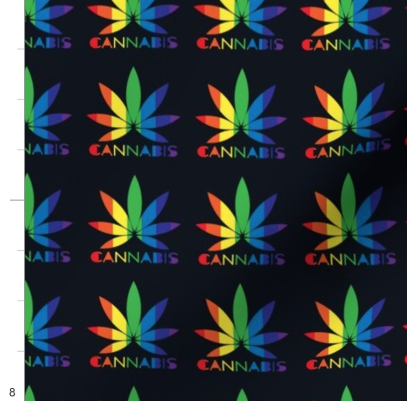Rainbow Cannabis Leaves (sf)