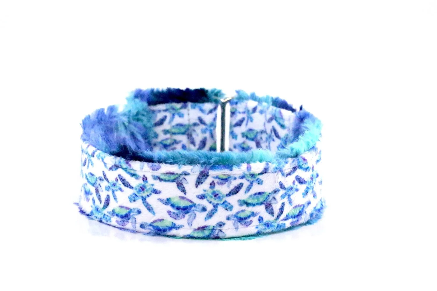 Tiny Blue Watercolor Turtles Minky